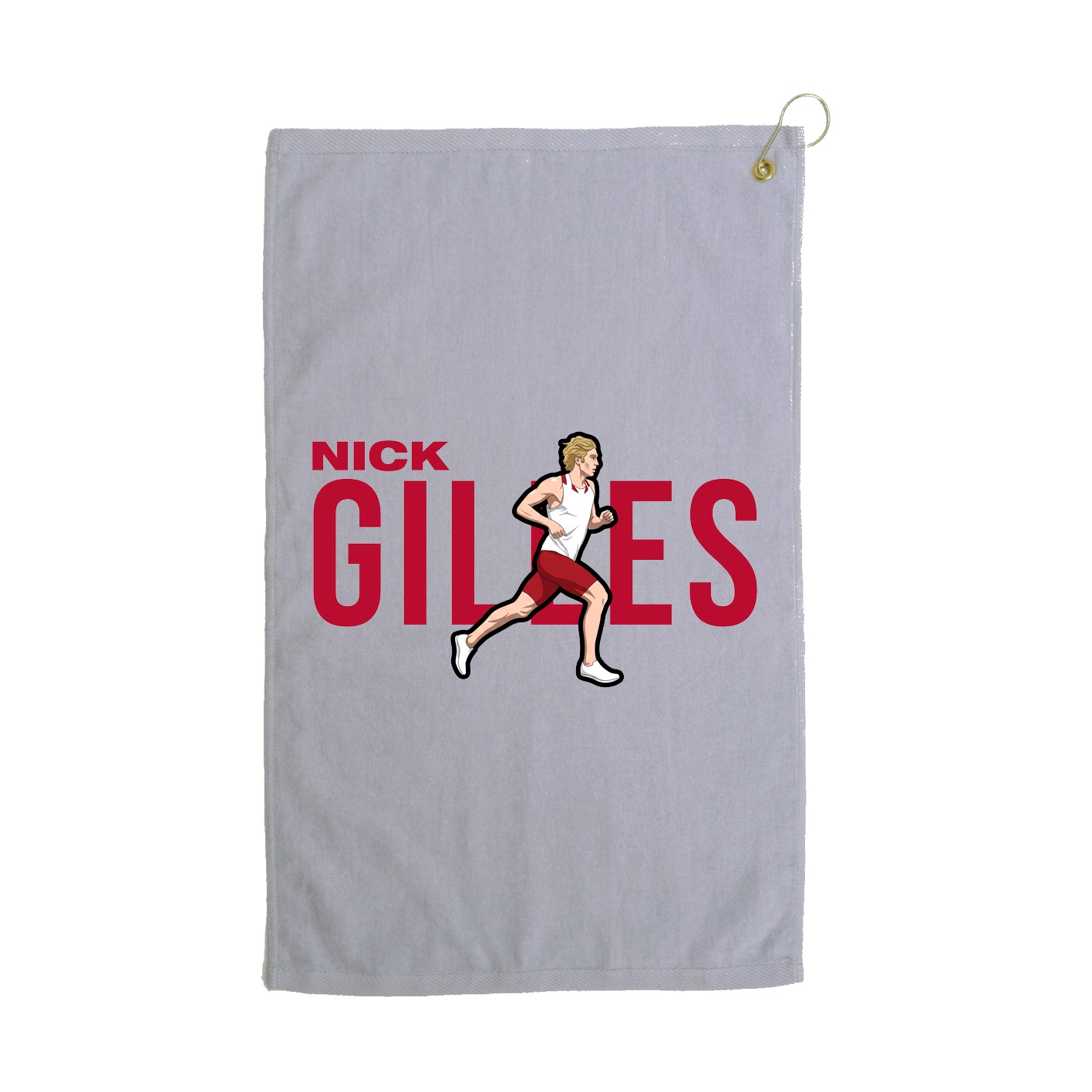 Golf Towel — Player Name in Grey