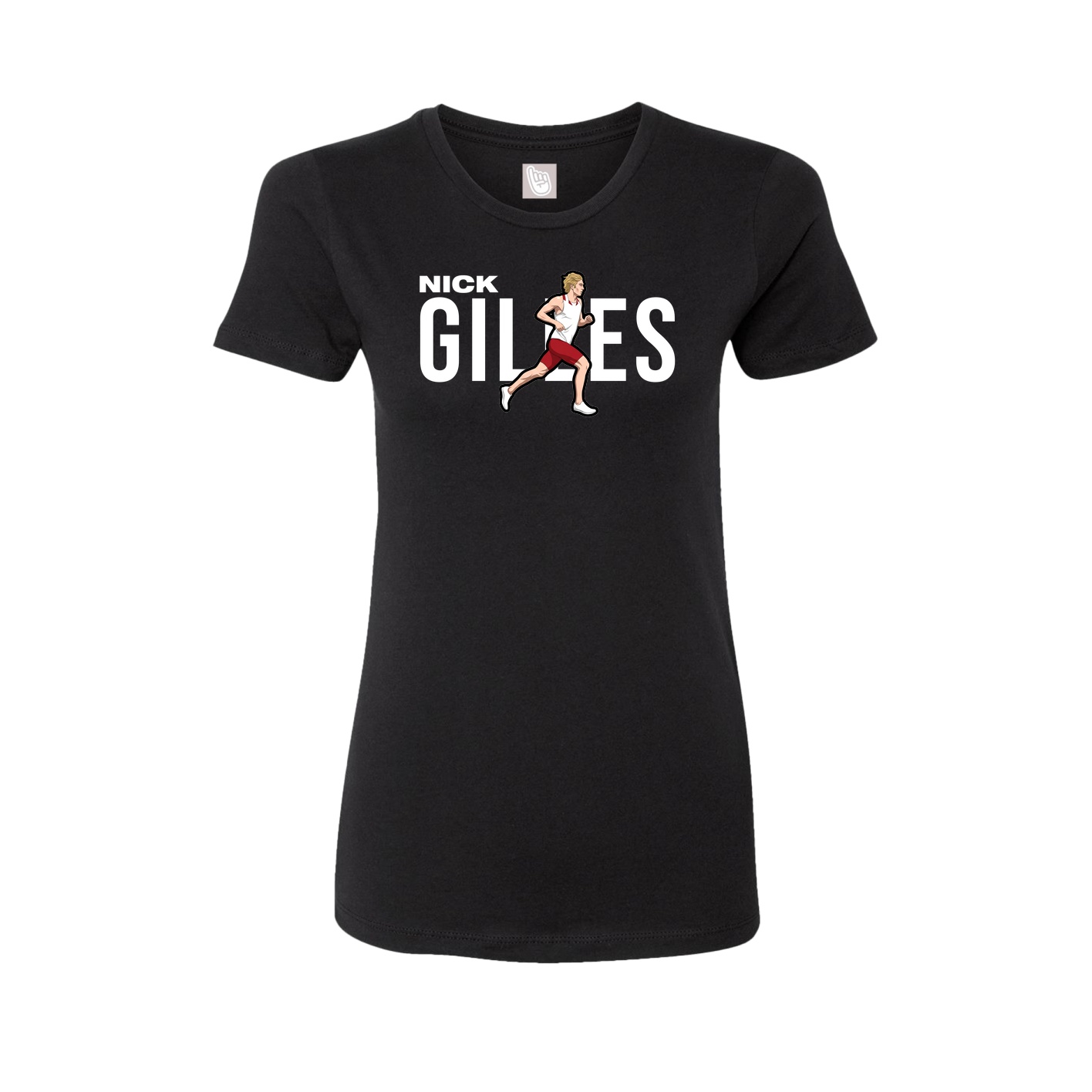 Fitted Women's Tee — Player Name in Black