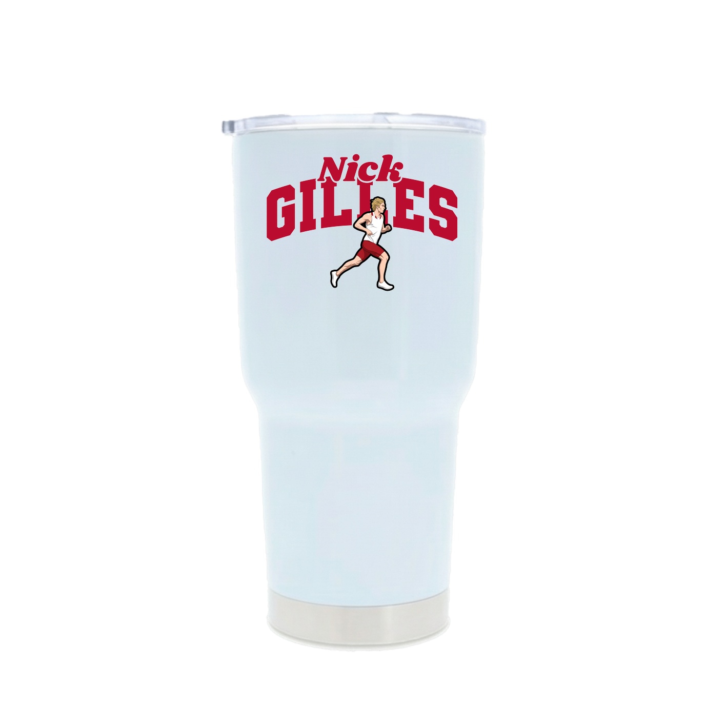 30oz Stainless Steel Tumbler — Signature Arch in White