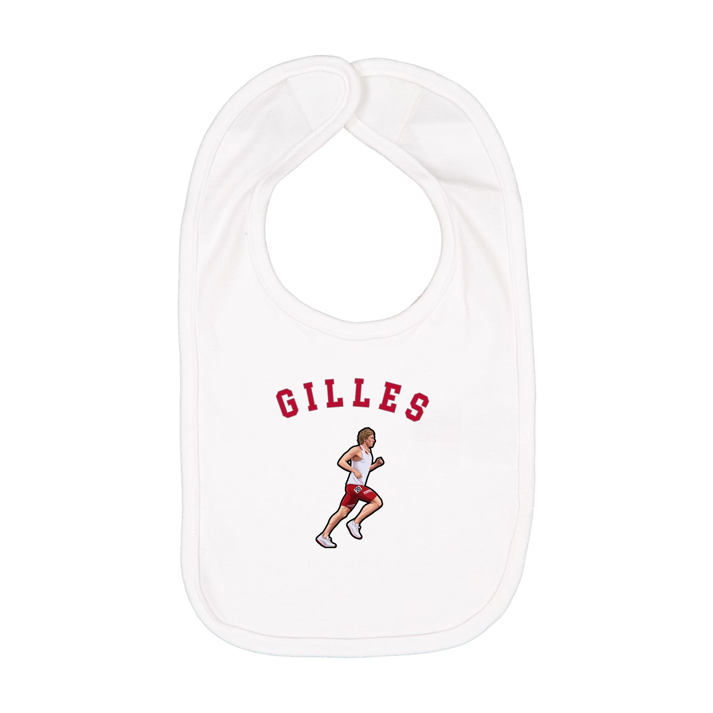 Infant Bib — Shirsey Arch in White