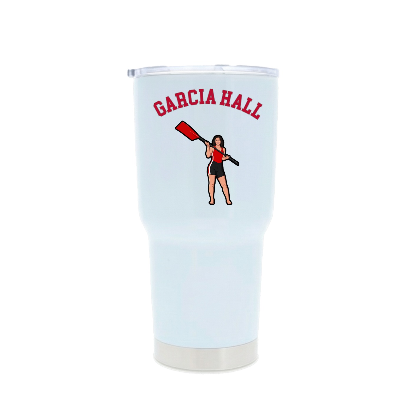 30oz Stainless Steel Tumbler — Shirsey Arch in White