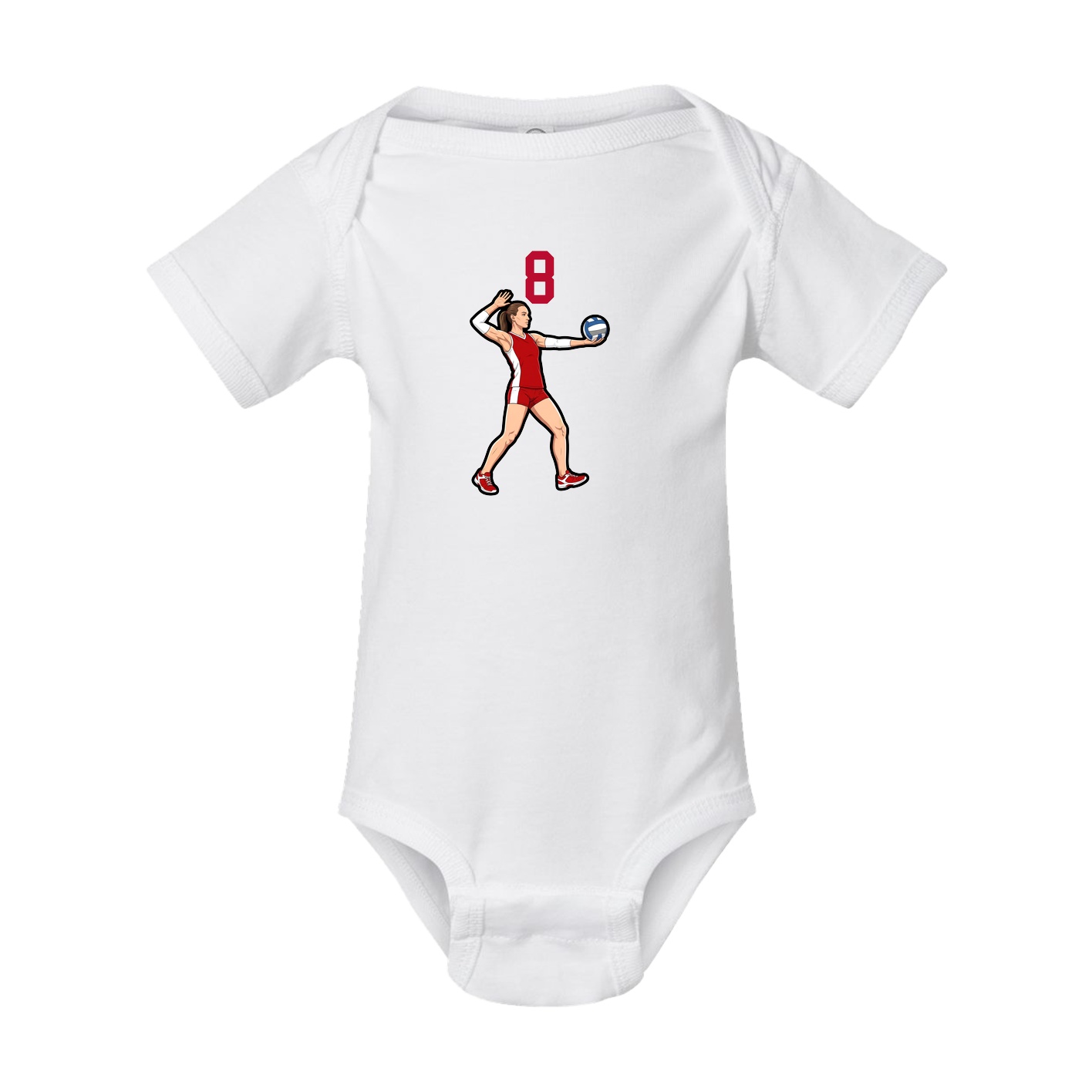 Baby Onesie — Number Top in White