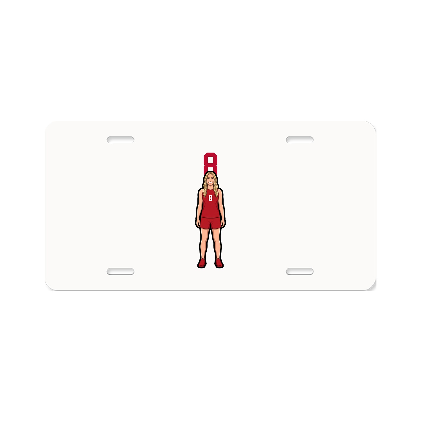 License Plate — Number Top in Classic