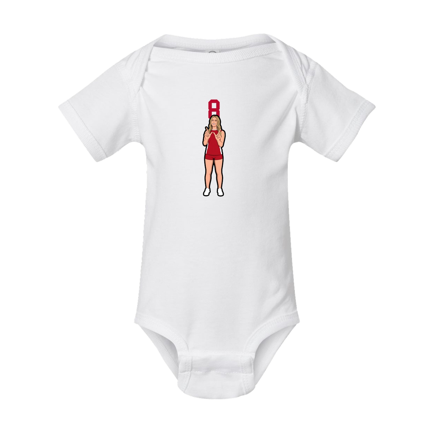 Baby Onesie — Number Top in White