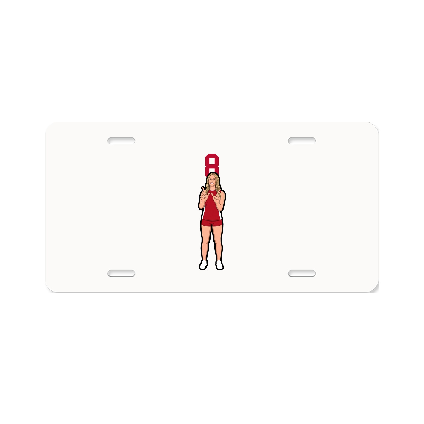 License Plate — Number Top in Classic