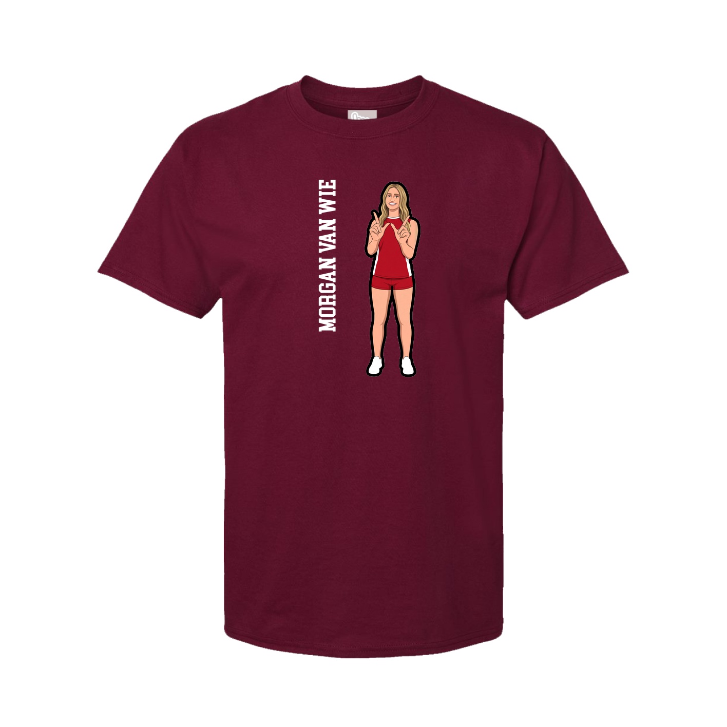 Tee — Name Vertical in Cardinal