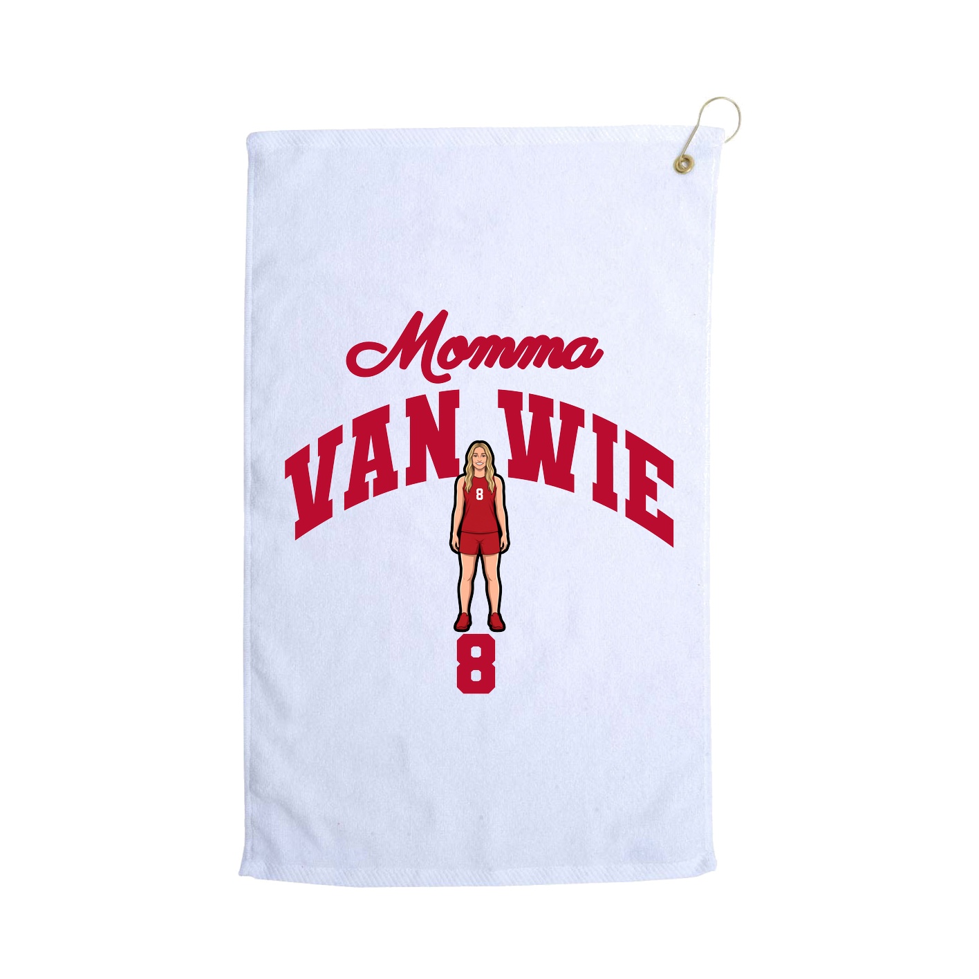 Golf Towel — Mothers Day Arch in White