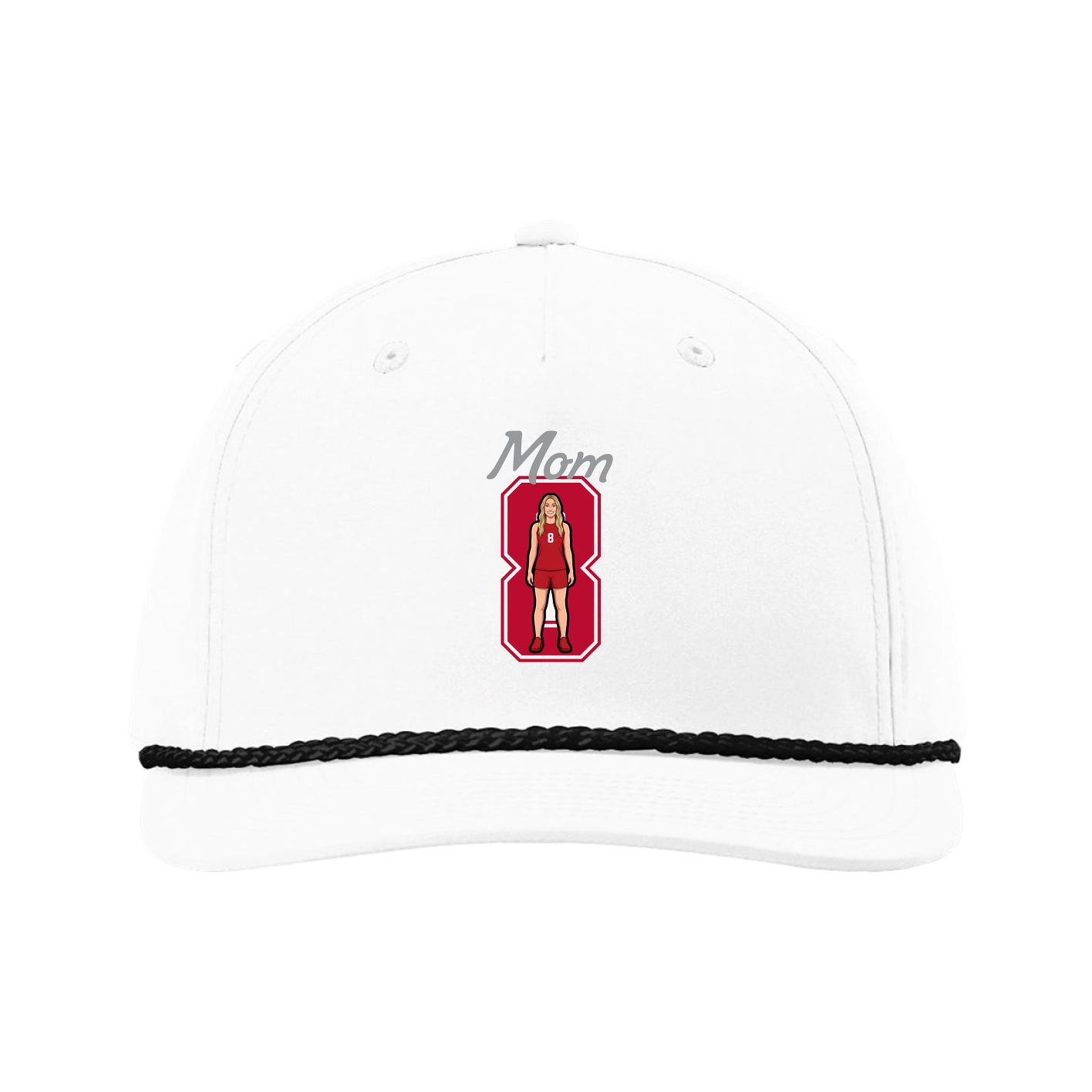 Five-Panel Classic Rope Cap — Mothers Day Shirsey in White