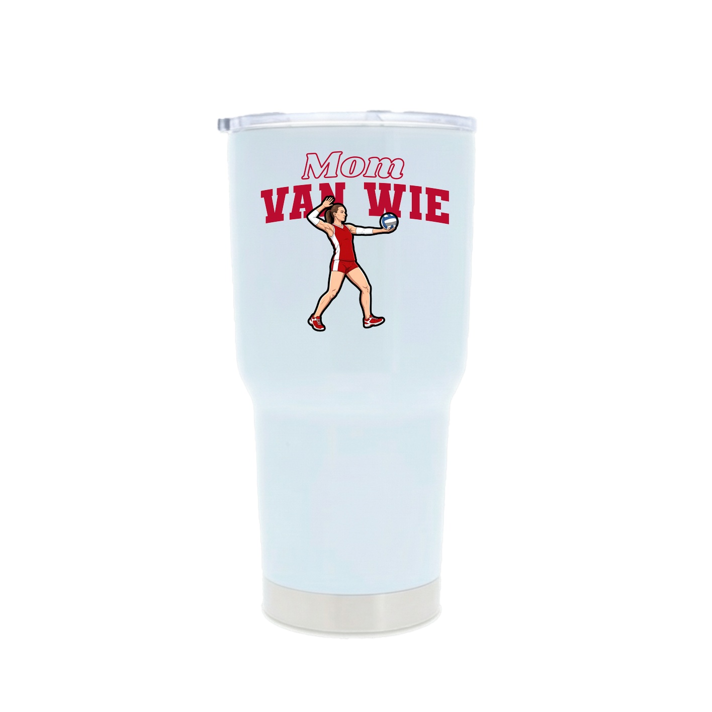 30oz Stainless Steel Tumbler — Mothers Day Block in White