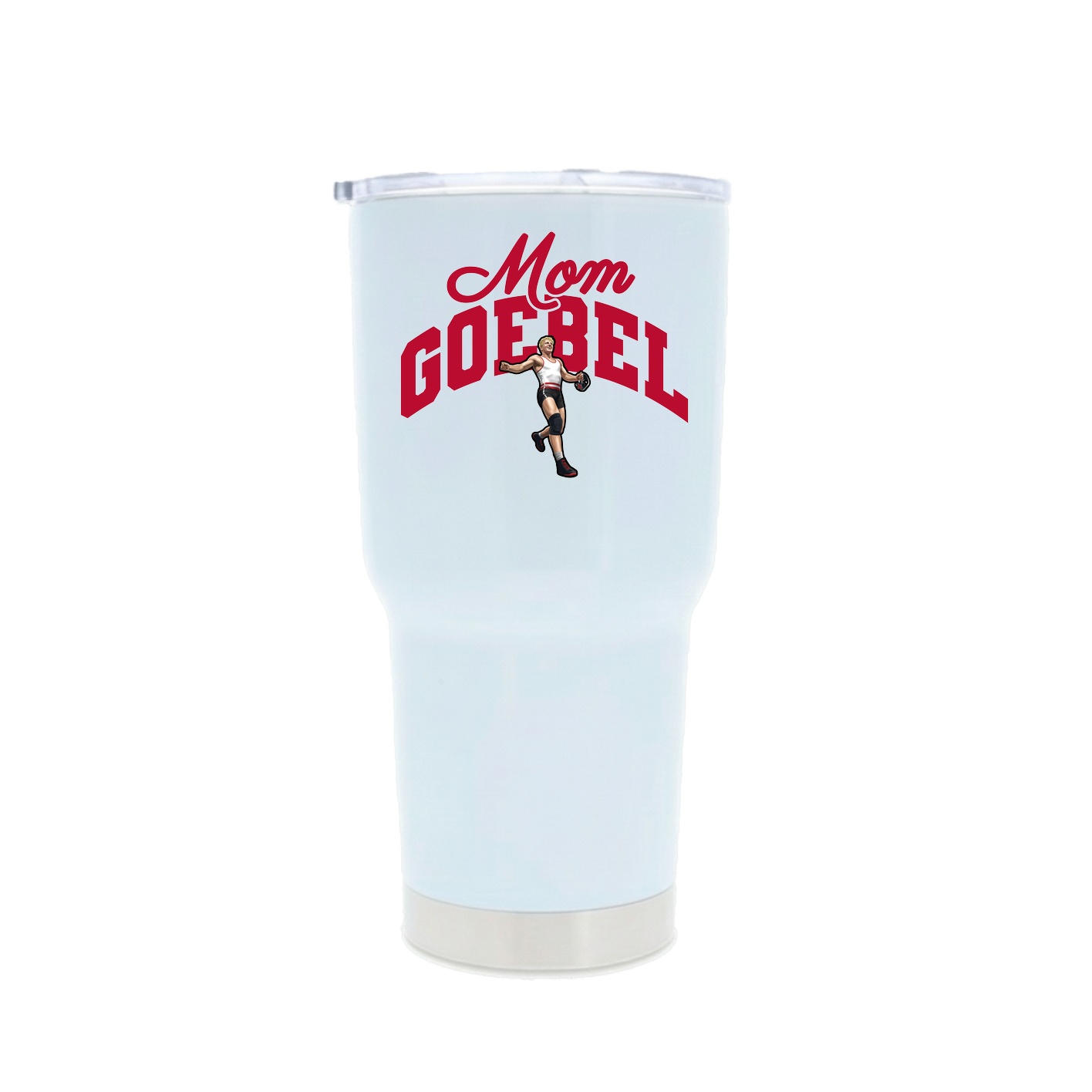 30oz Stainless Steel Tumbler — Mothers Day Arch in White