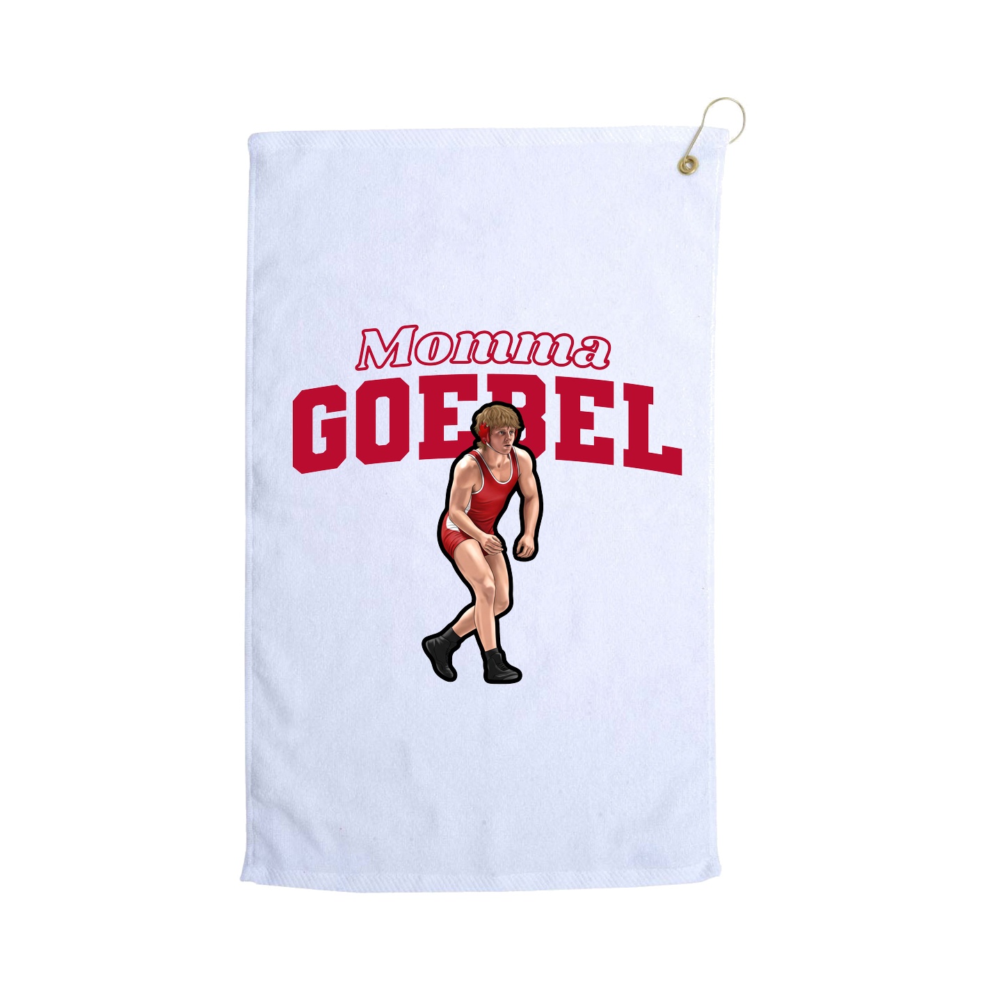 Golf Towel — Mothers Day Block in White