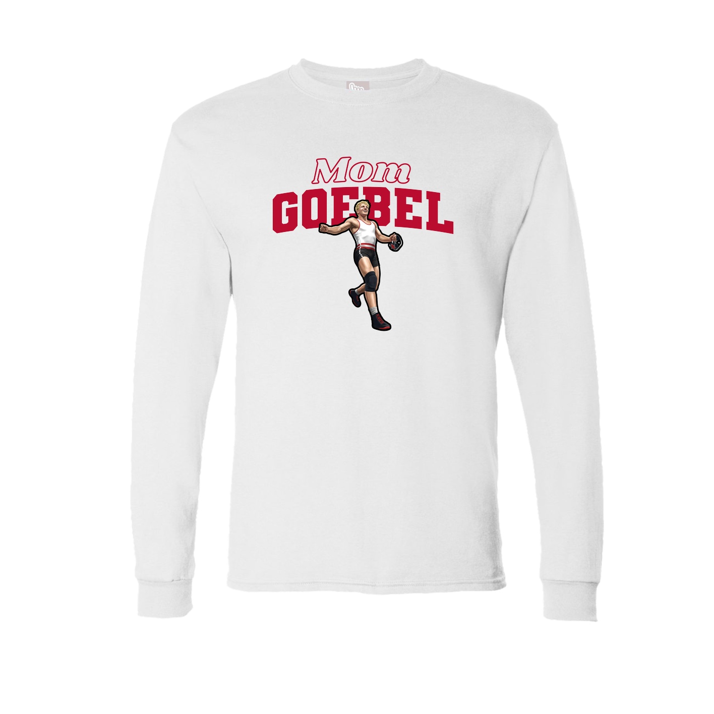 Long Sleeve Tee — Mothers Day Block in White