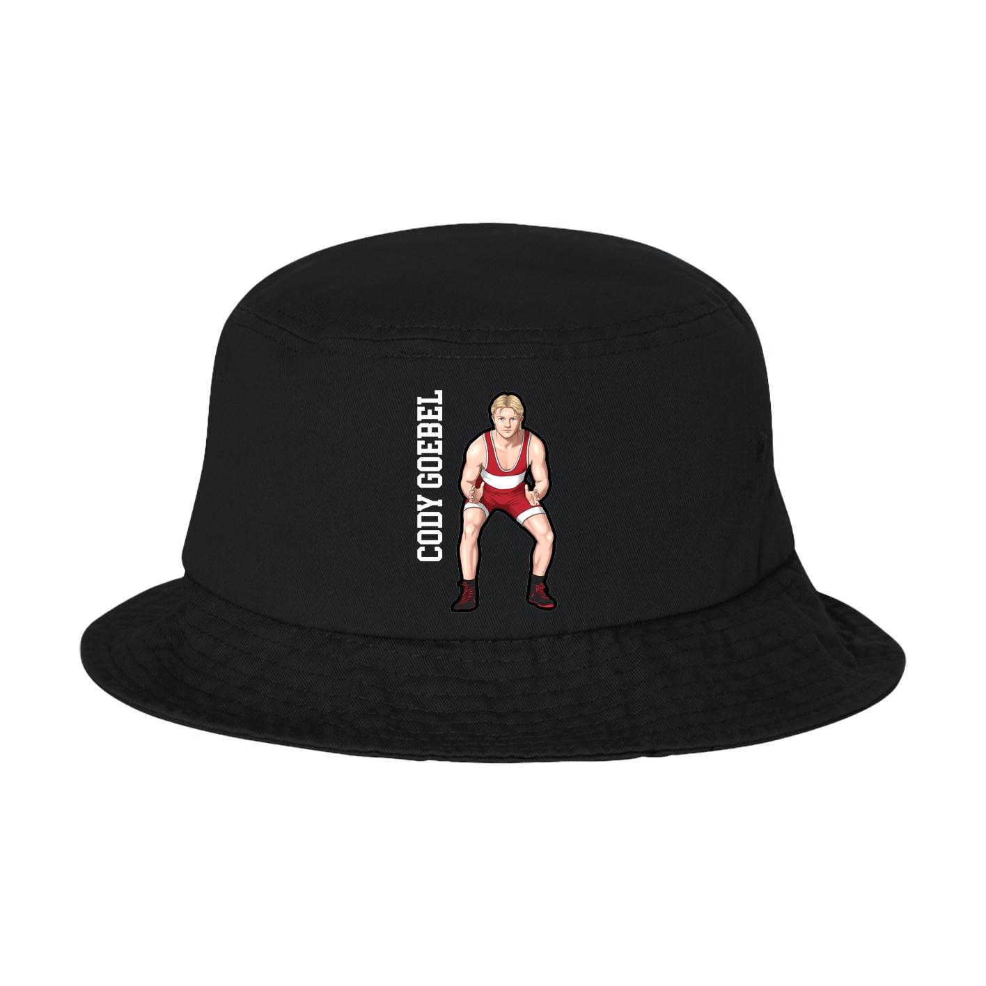 Bucket Cap — Name Vertical in Black