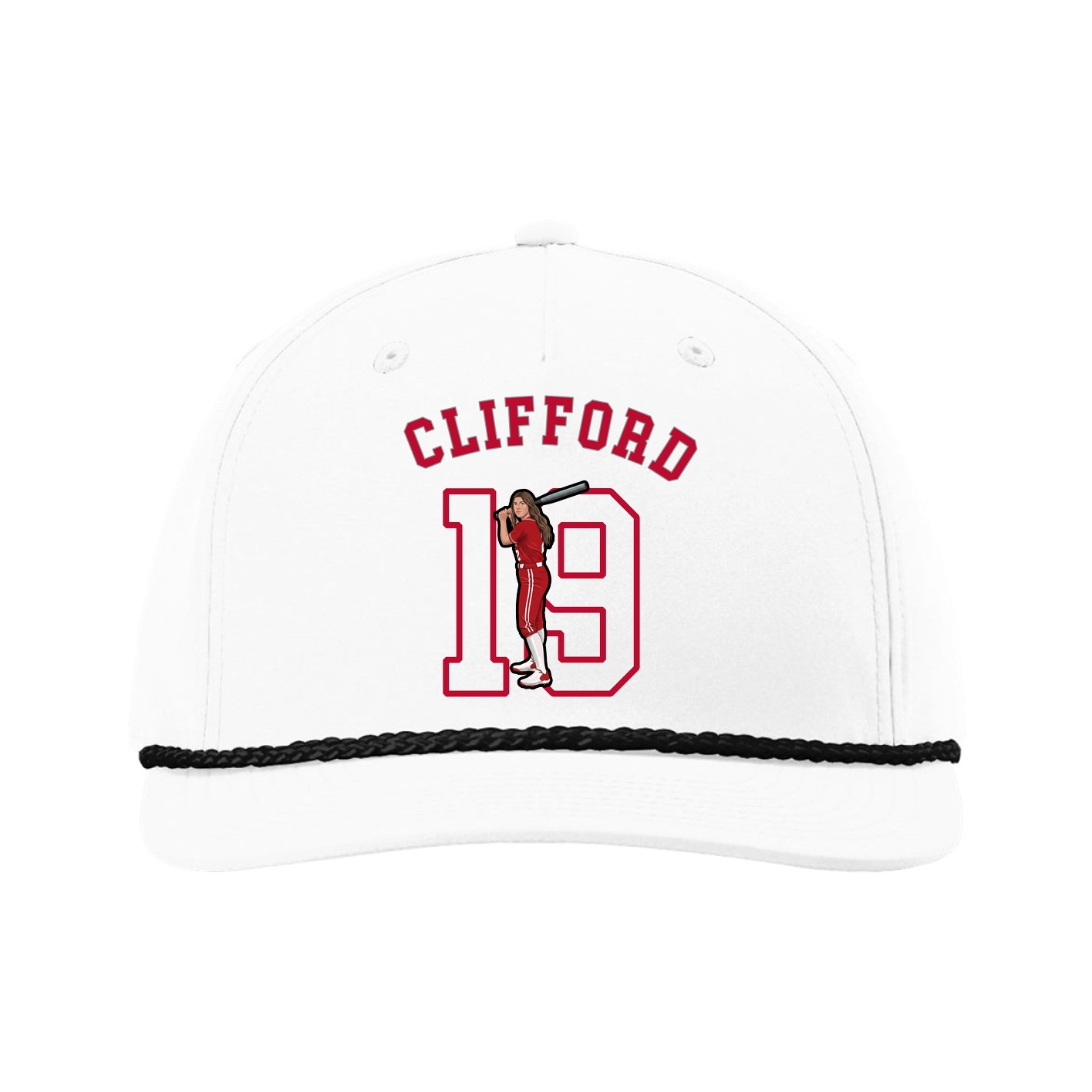 Five-Panel Classic Rope Cap — Shirsey Arch in White