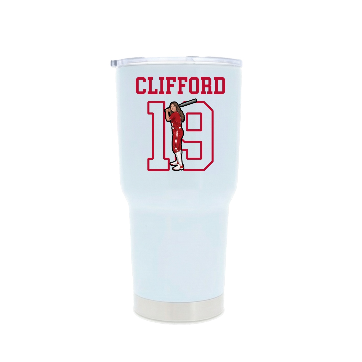 30oz Stainless Steel Tumbler — Shirsey in White