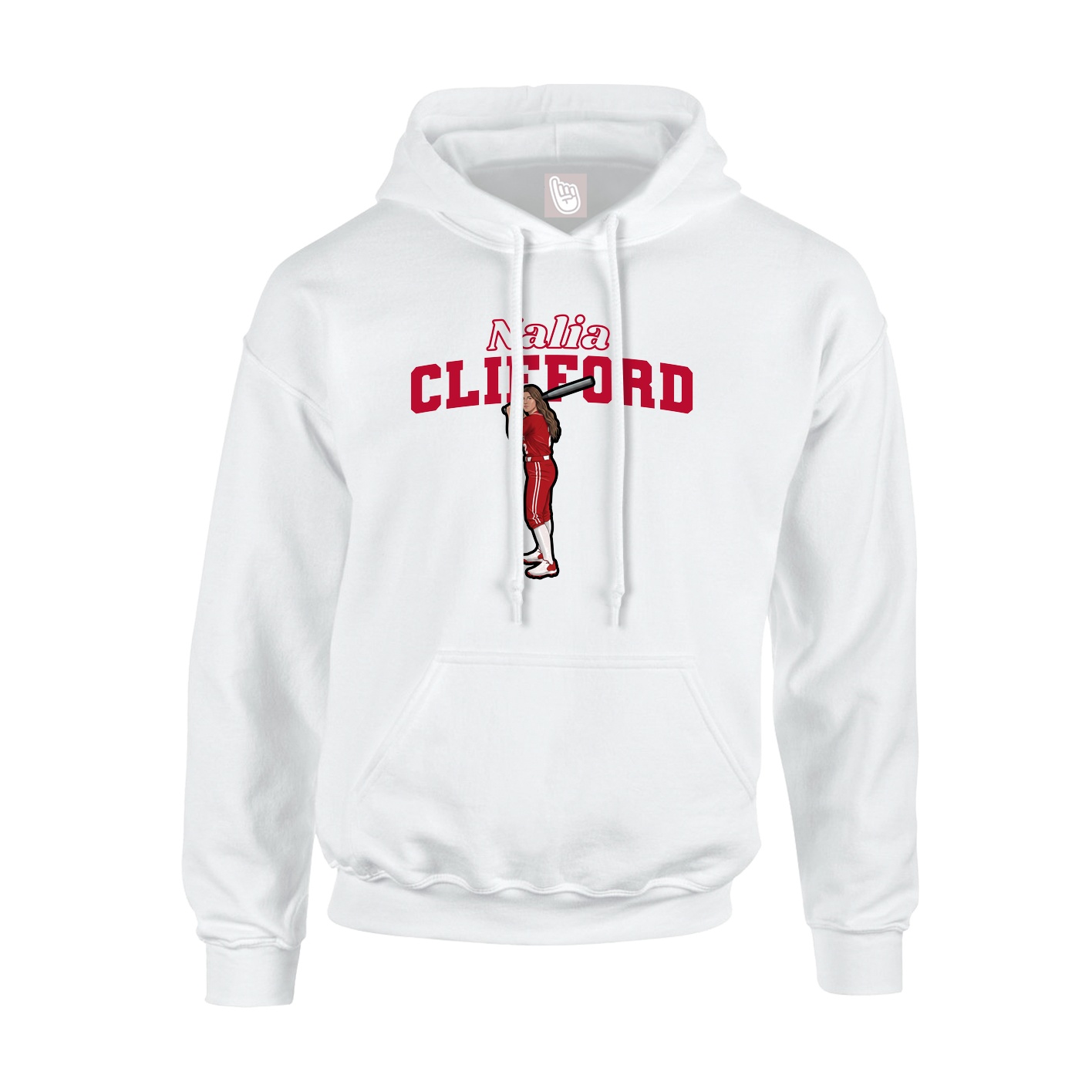 Hoodie — Name Arch in White