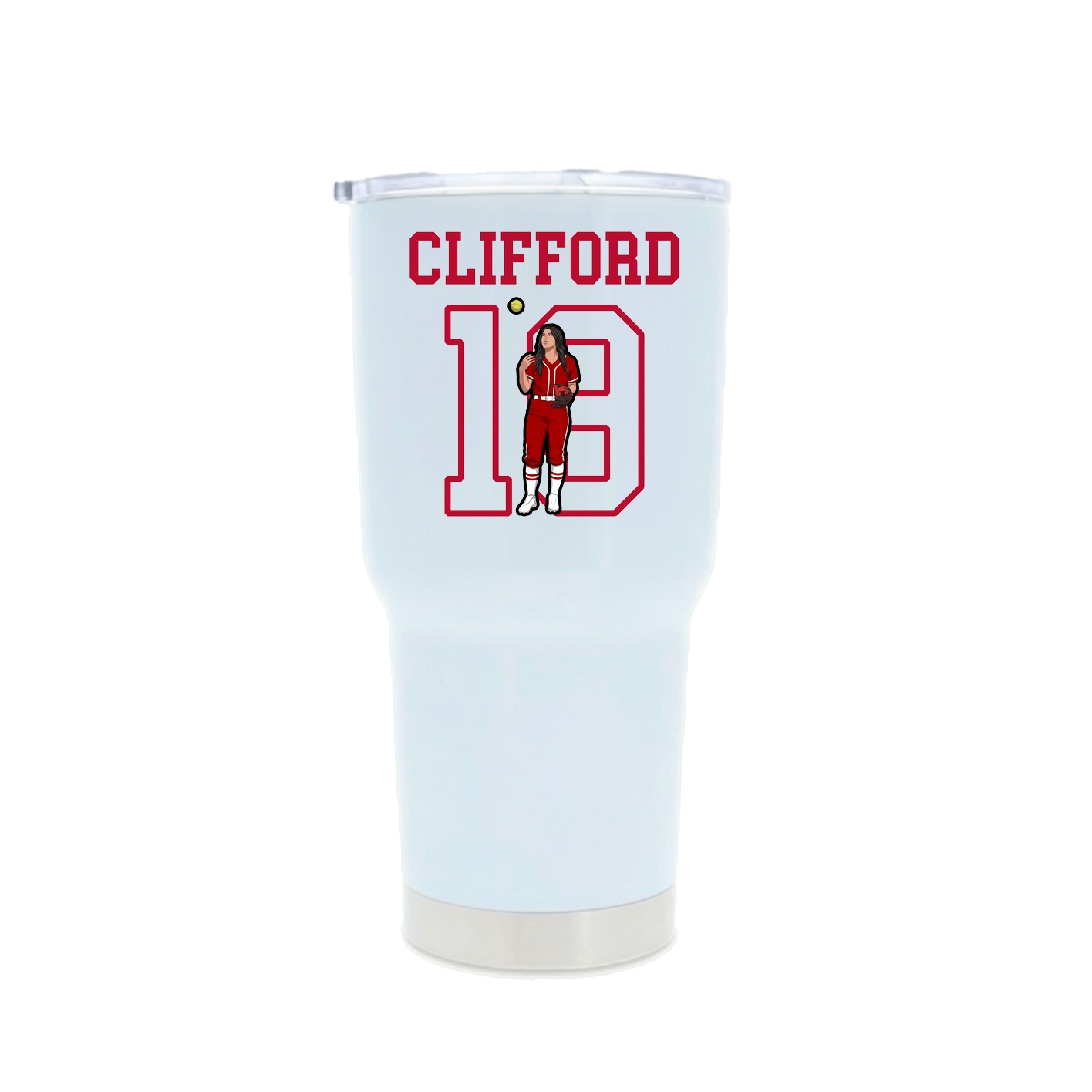30oz Stainless Steel Tumbler — Shirsey in White
