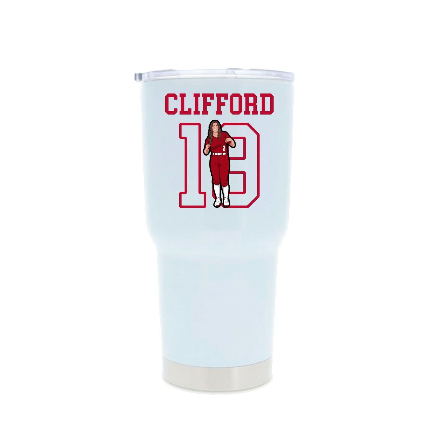 30oz Stainless Steel Tumbler — Shirsey in White