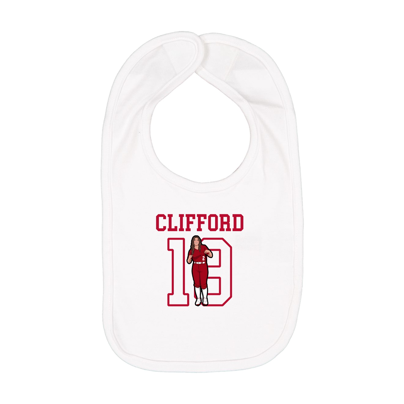 Infant Bib — Shirsey in White