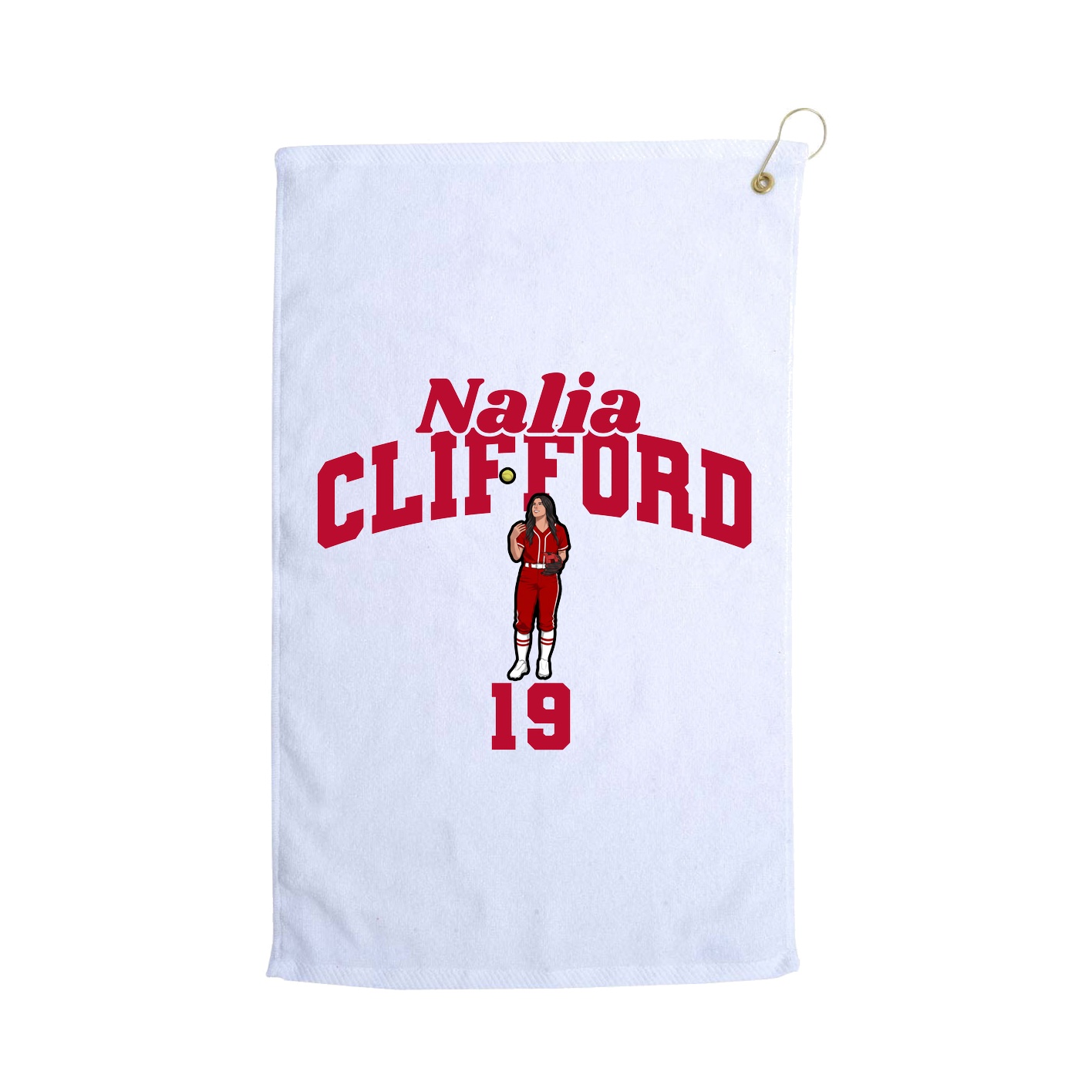 Golf Towel — Signature Arch in White