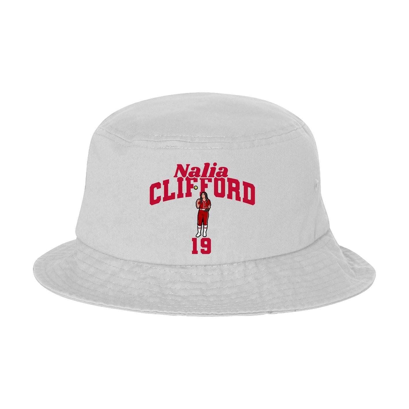 Bucket Cap — Signature Arch in White