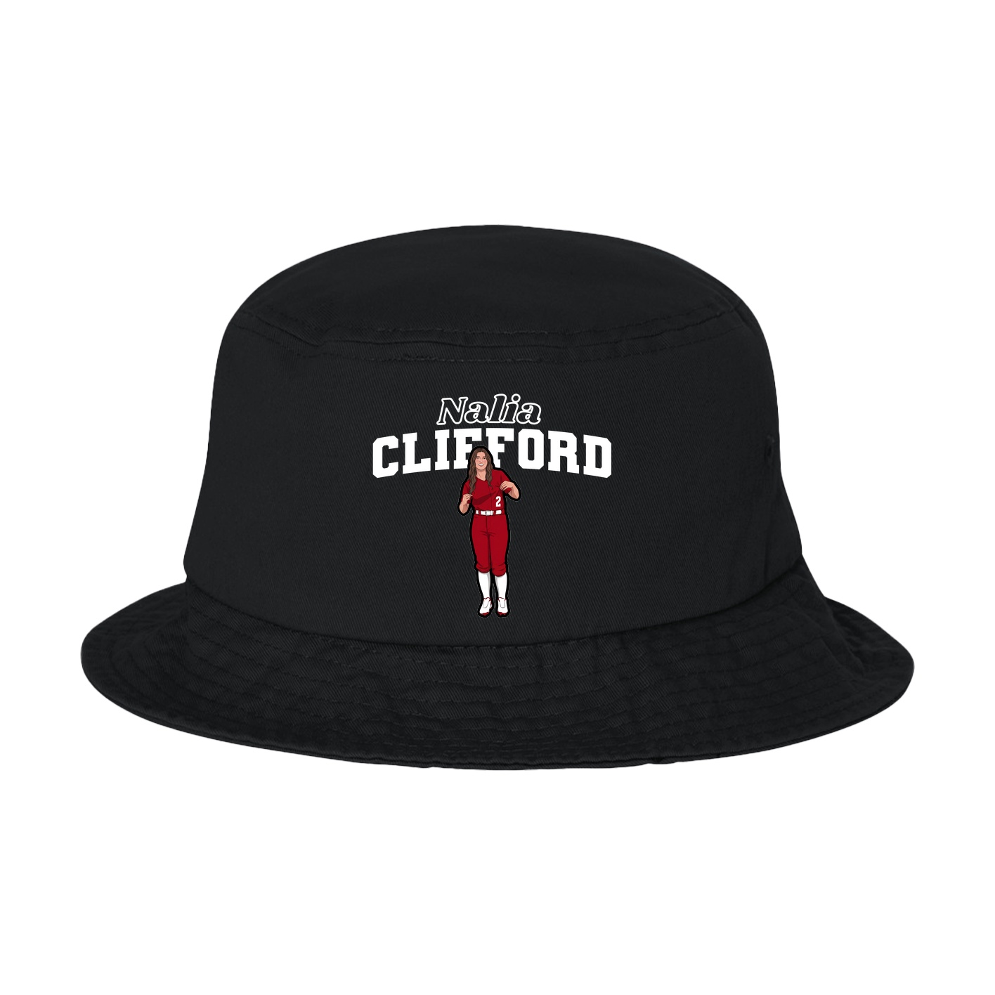 Bucket Cap — Name Arch in Black