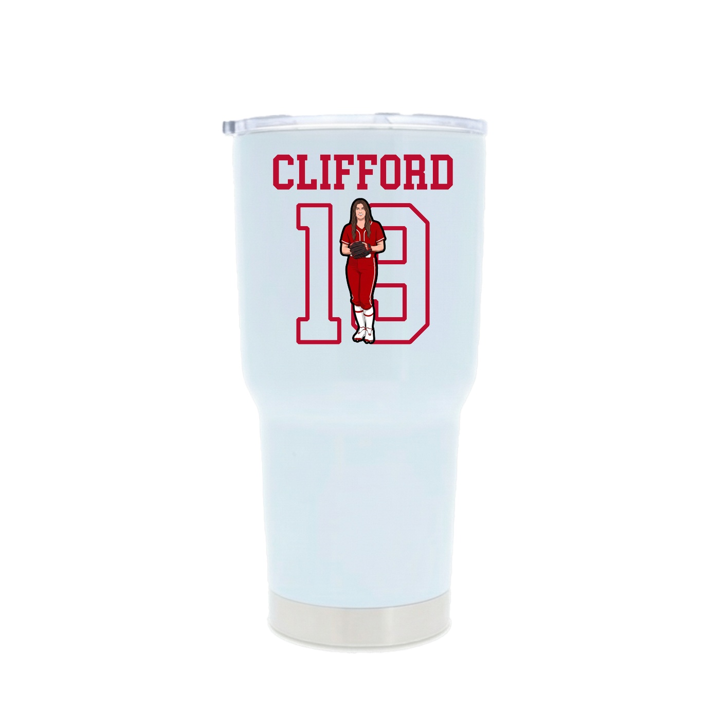 30oz Stainless Steel Tumbler — Shirsey in White