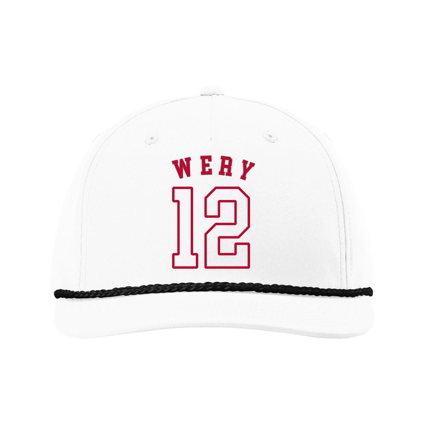 Five-Panel Classic Rope Cap — Shirsey Arch in White