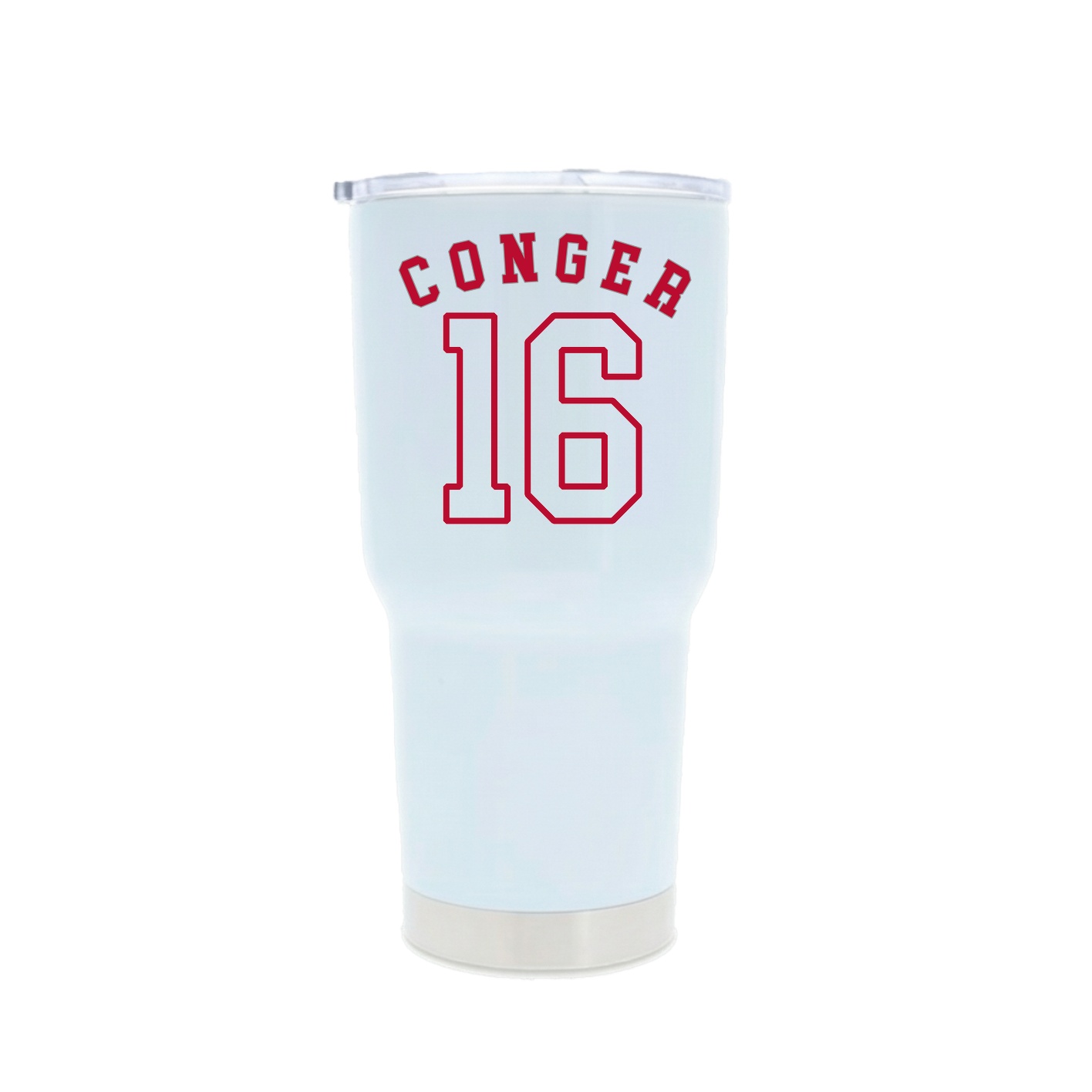 30oz Stainless Steel Tumbler — Shirsey Arch in White
