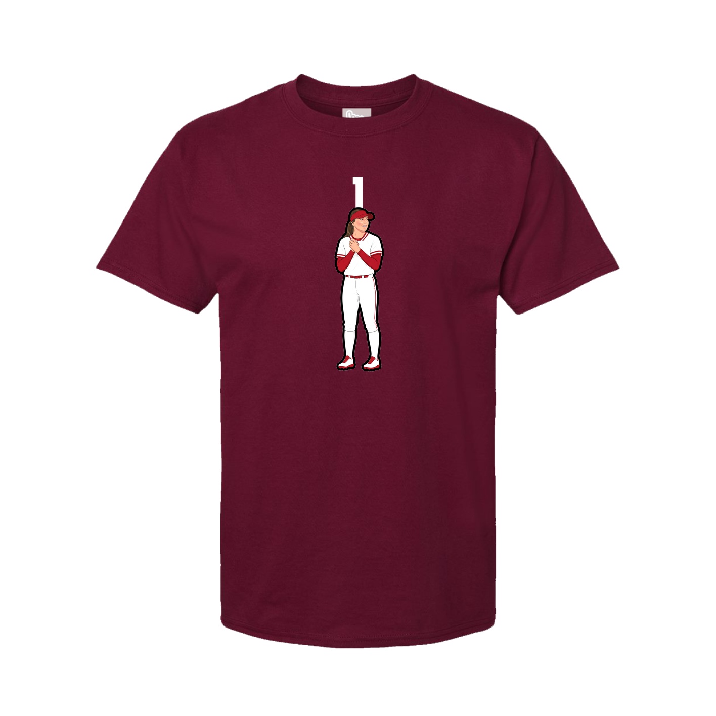 Tee — Number Top in Cardinal