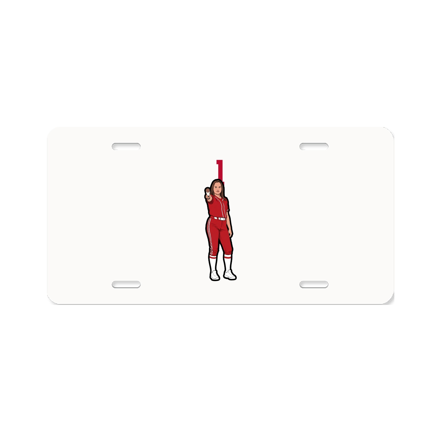 License Plate — Number Top in Classic