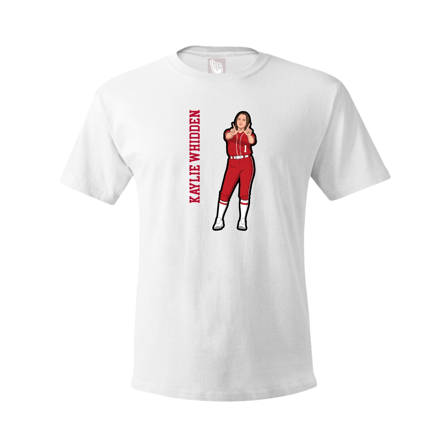 Youth Tee — Name Vertical in White
