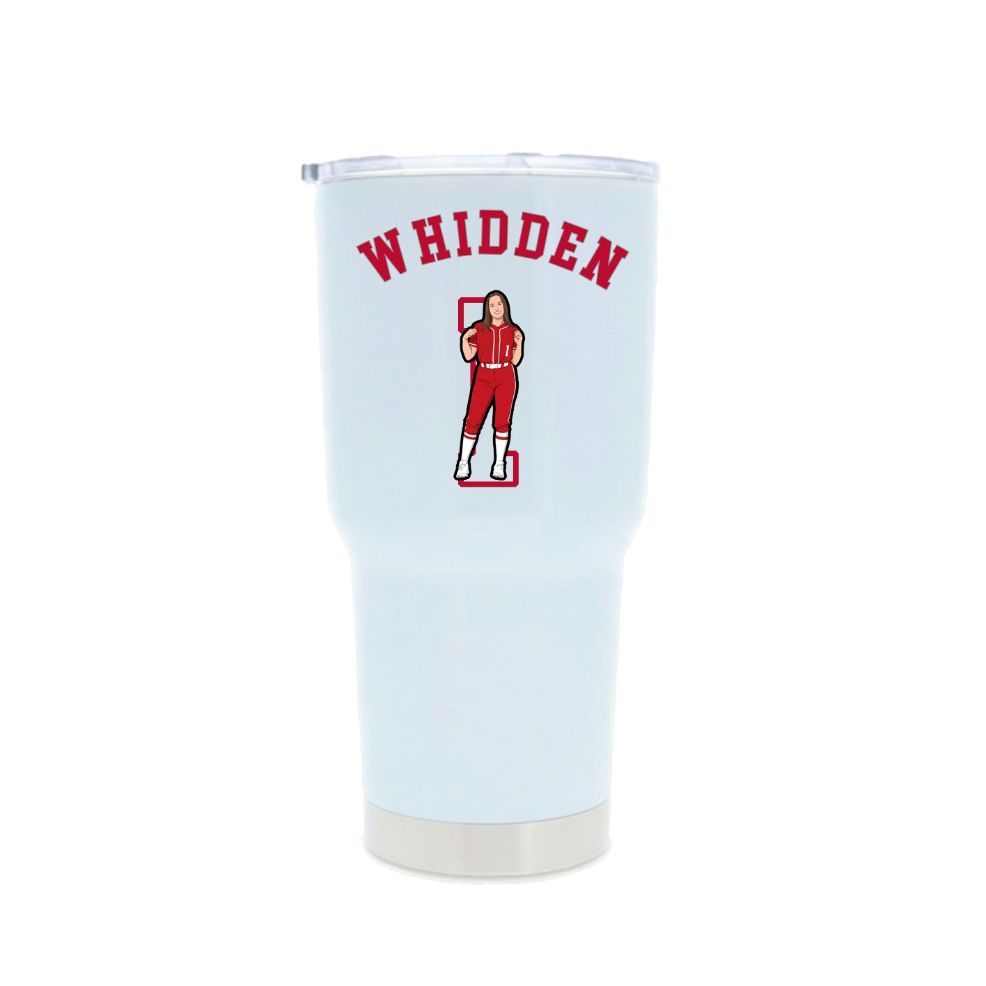 30oz Stainless Steel Tumbler — Shirsey Arch in White