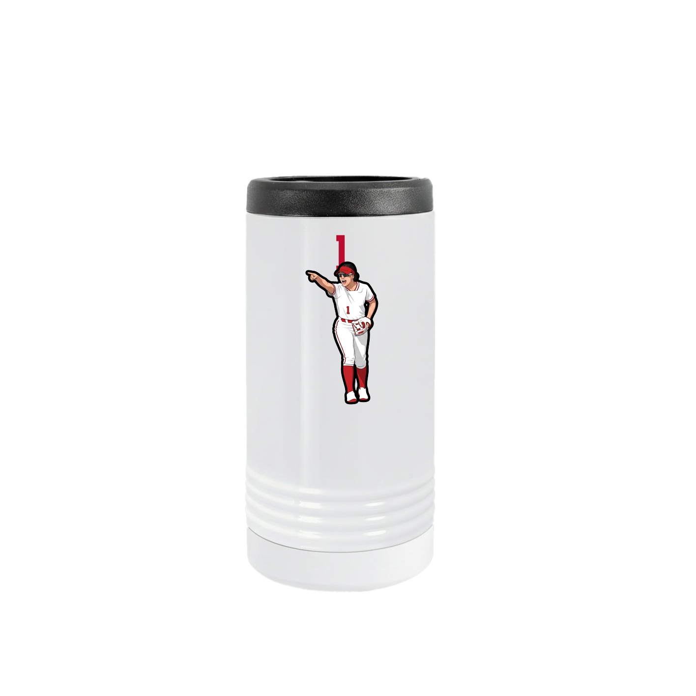 Slim Beverage Holder — Number Top in White