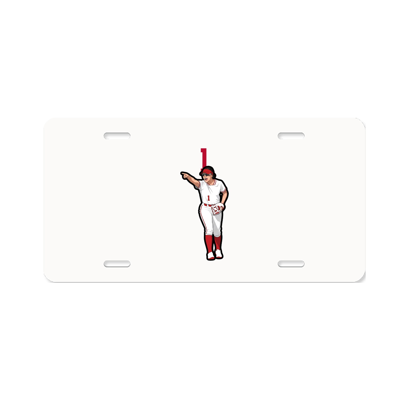License Plate — Number Top in Classic