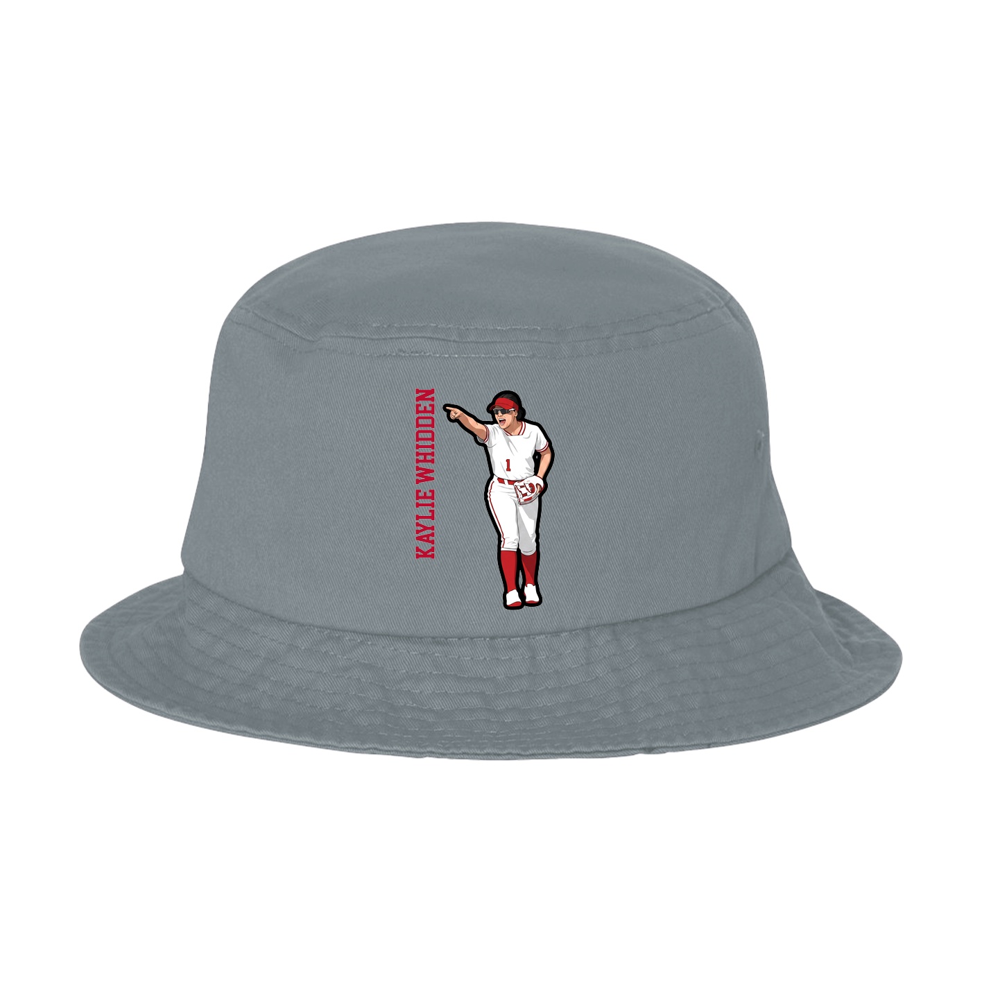 Bucket Cap — Name Vertical in Grey