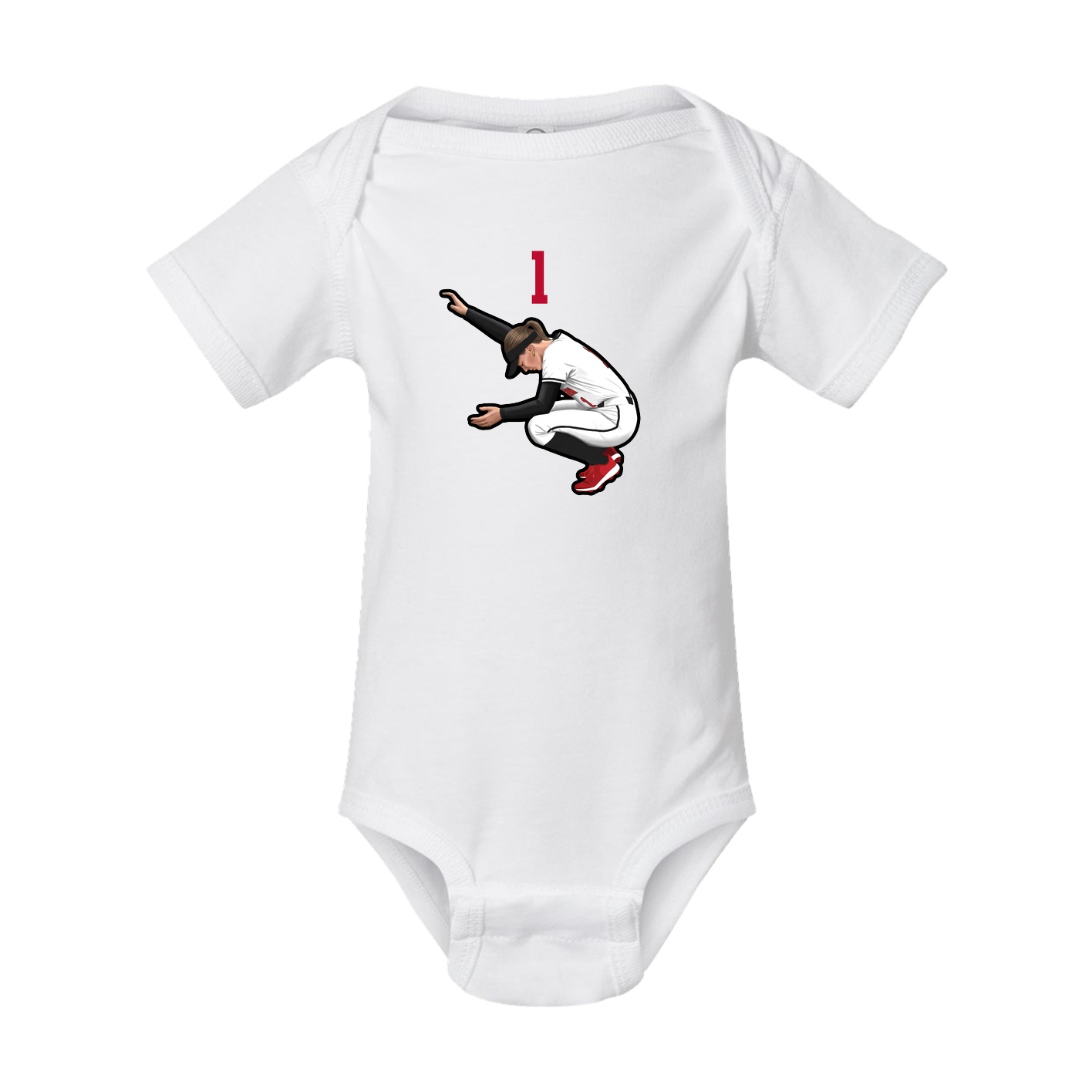 Baby Onesie — Number Top in White