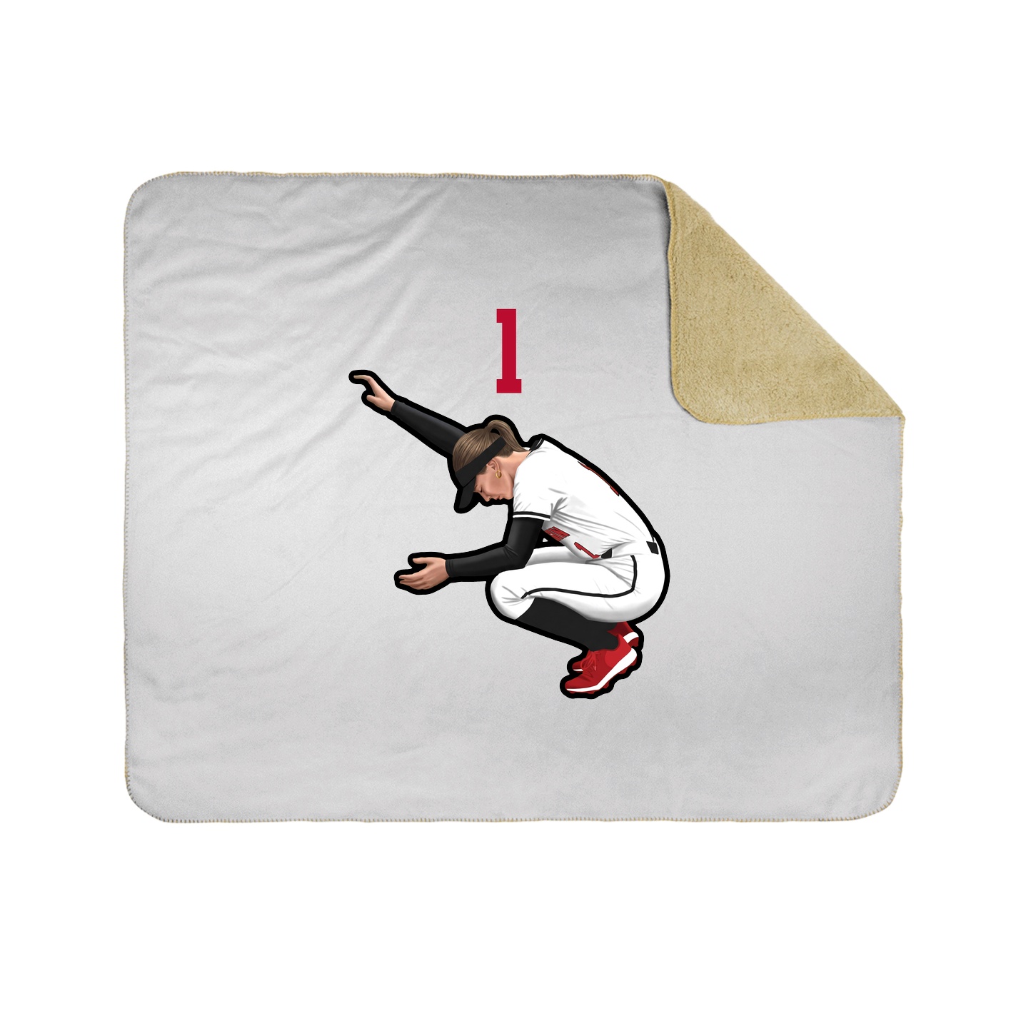 Throw Blanket — Number Top in White