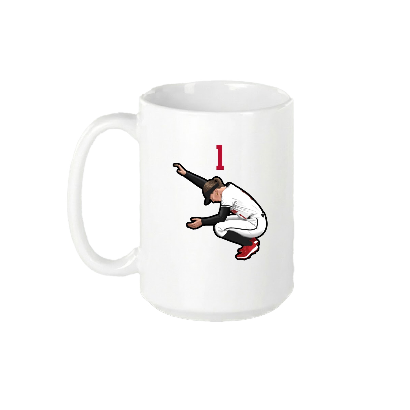 15oz Coffee Mug — Number Top in White