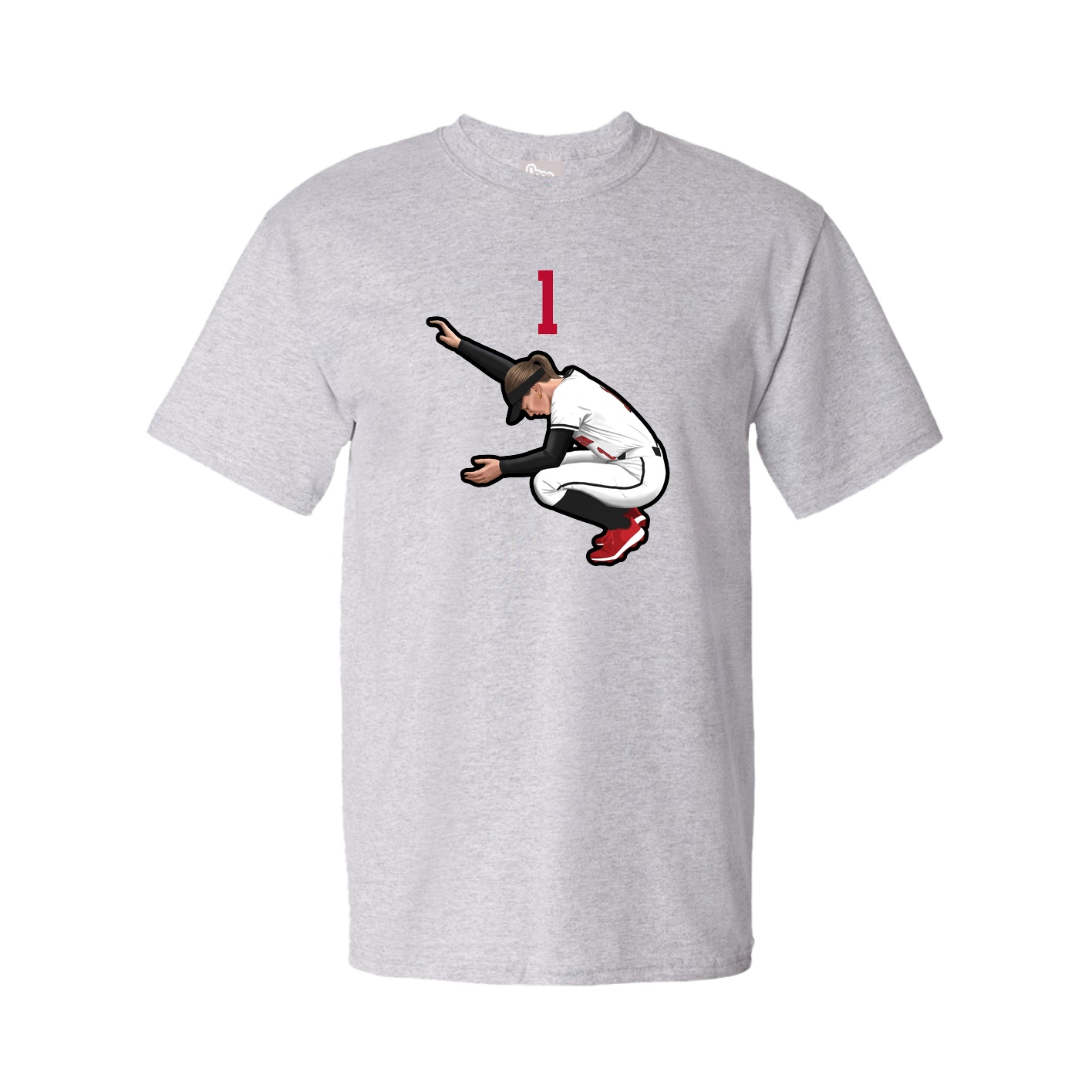 Tee — Number Top in Grey