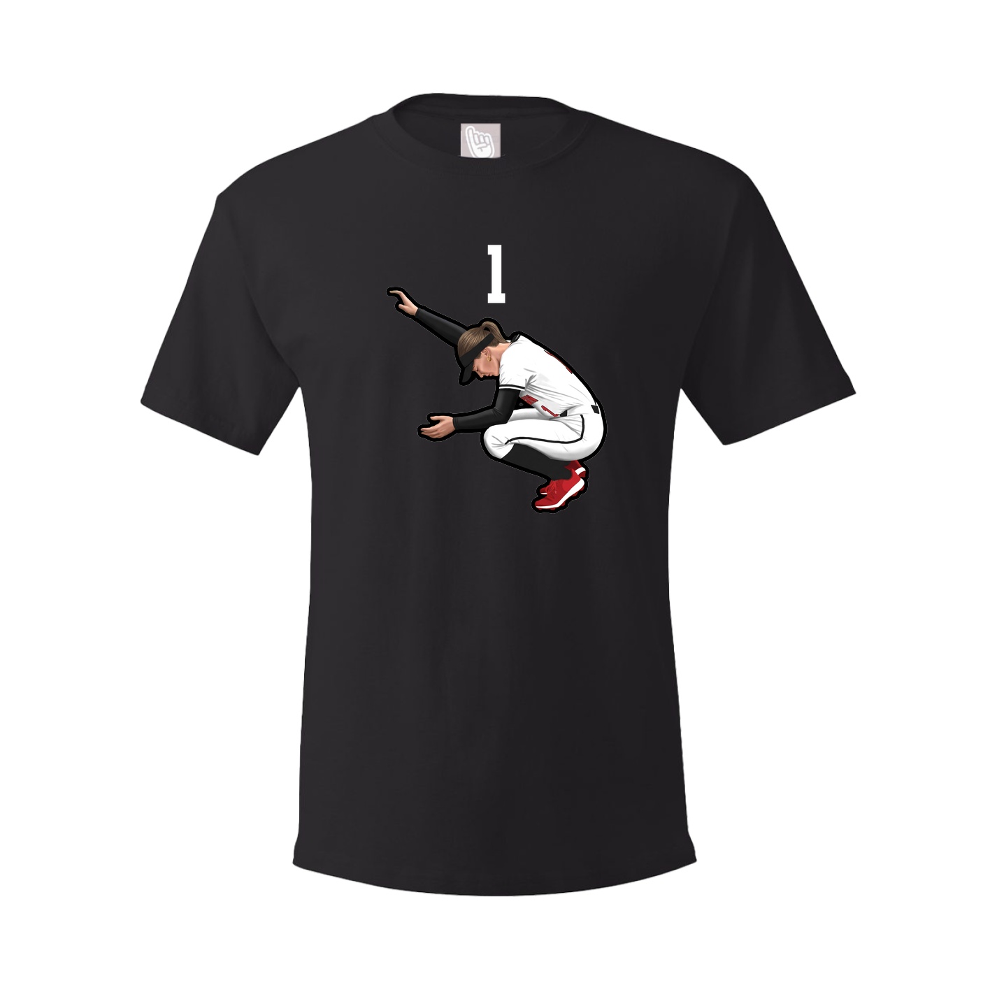 Youth Tee — Number Top in Black