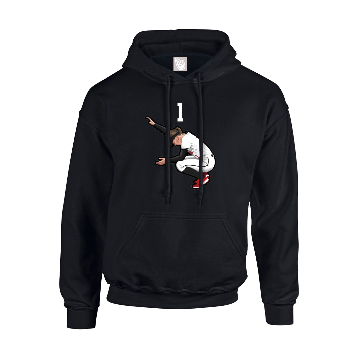 Youth Hoodie — Number Top in Black