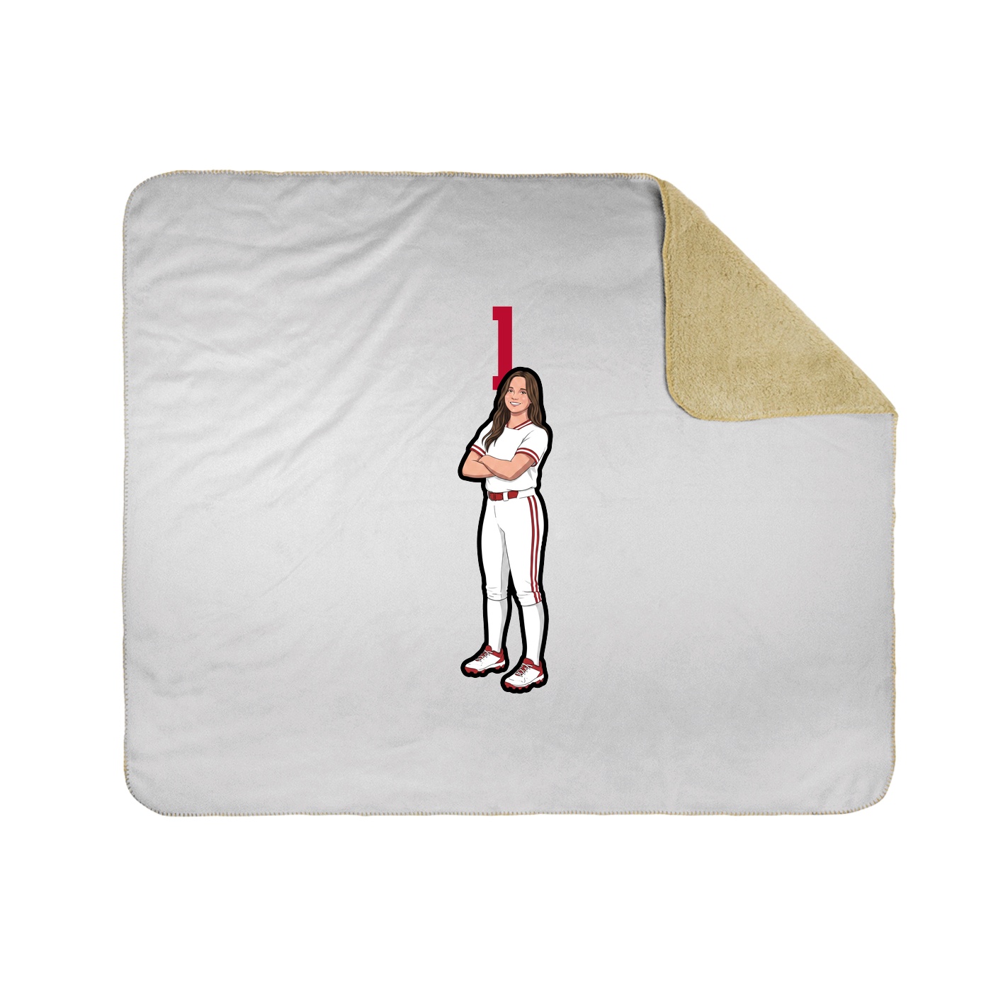 Throw Blanket — Number Top in White
