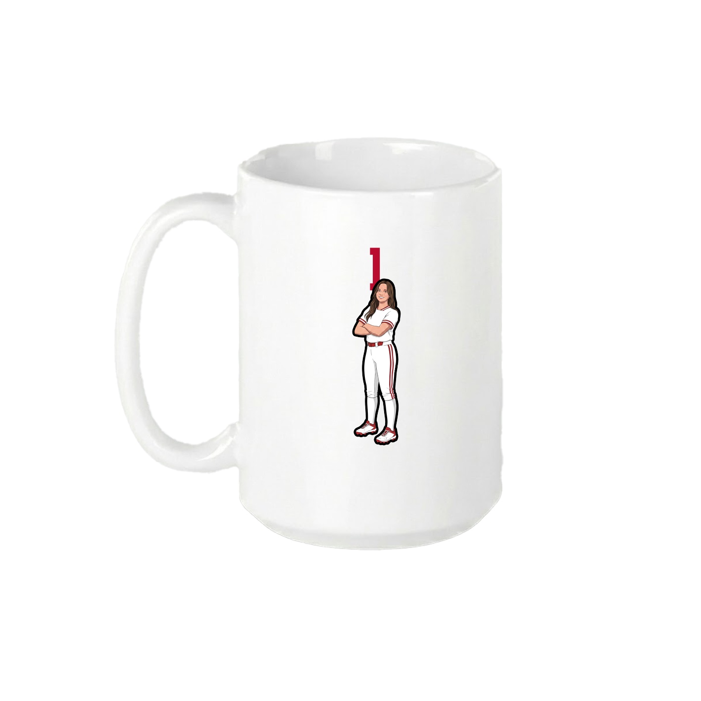 15oz Coffee Mug — Number Top in White