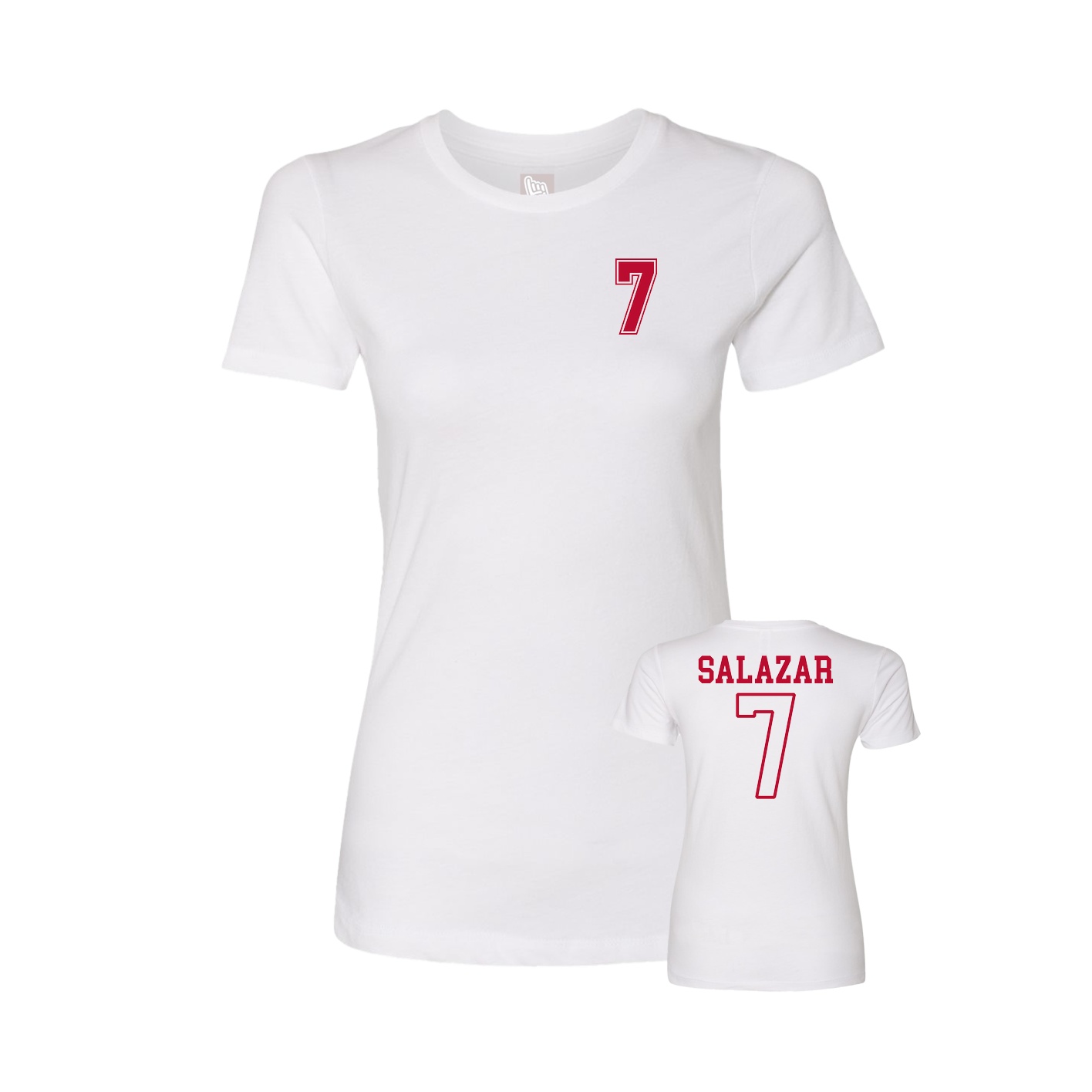 Womens Tee — Chest Back in White