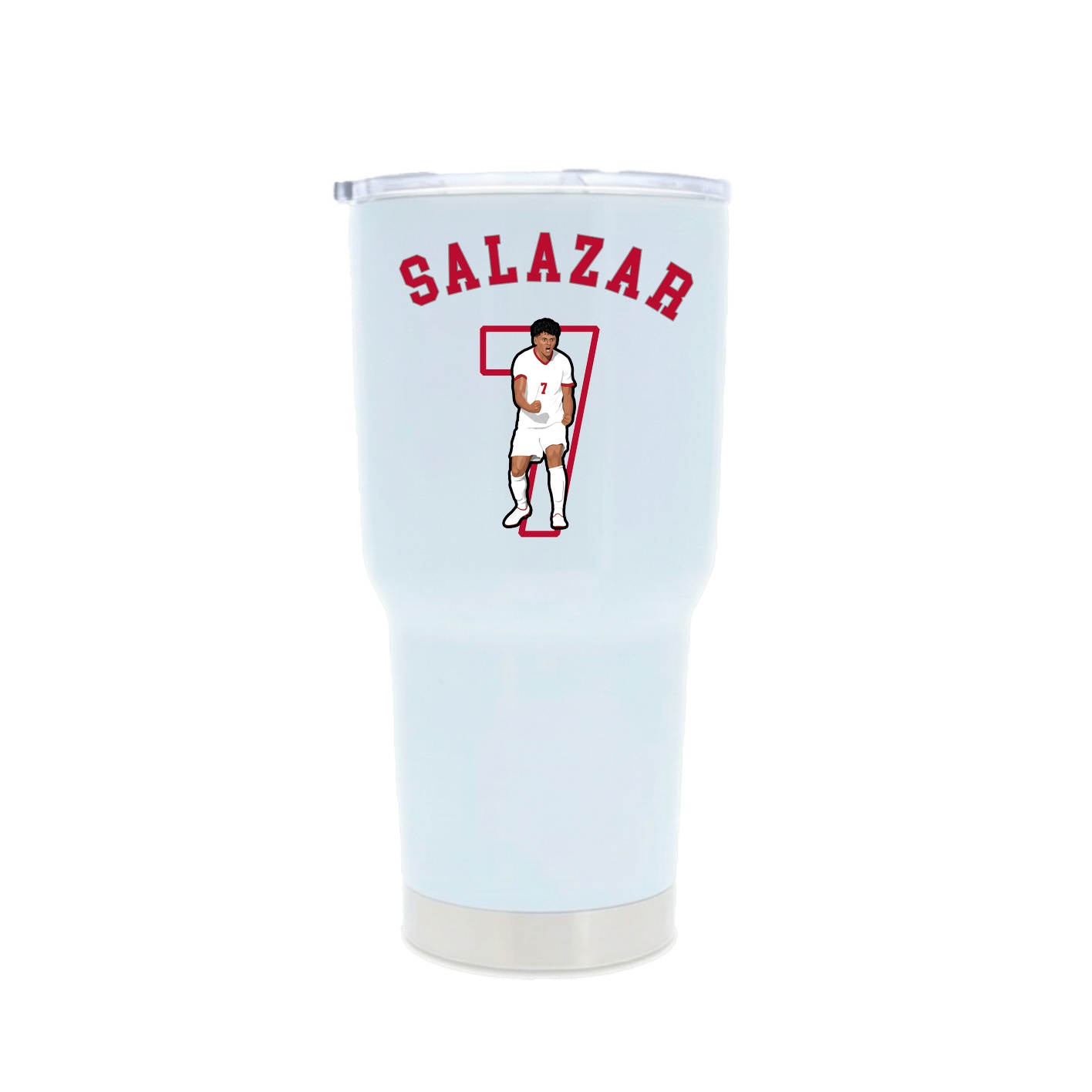 30oz Stainless Steel Tumbler — Shirsey Arch in White