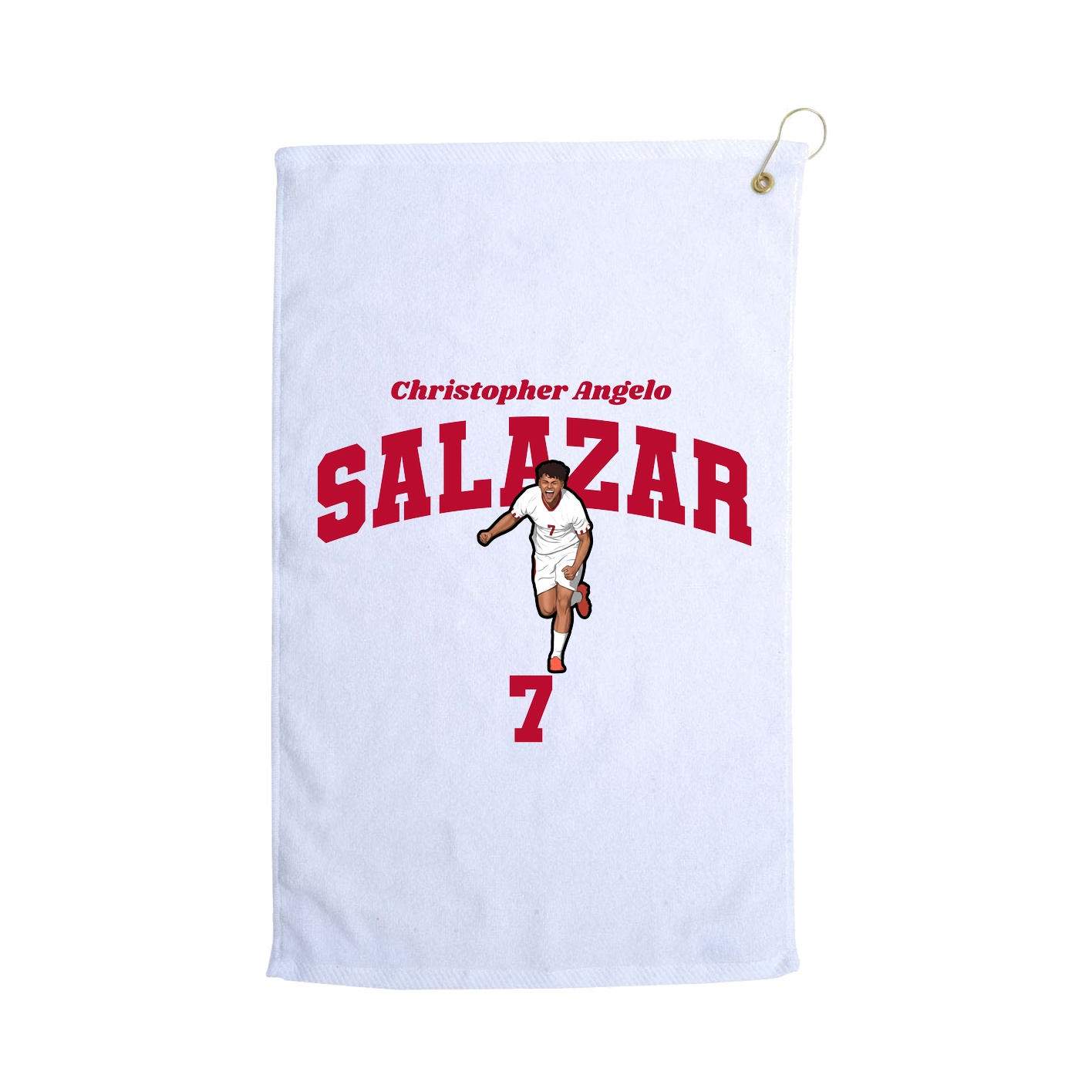 Golf Towel — Signature Arch in White