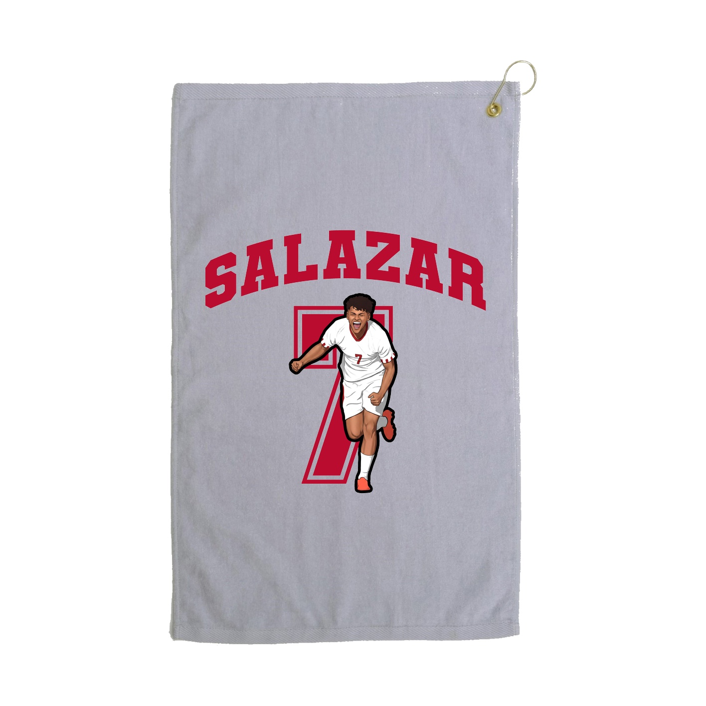 Golf Towel — Number in Grey
