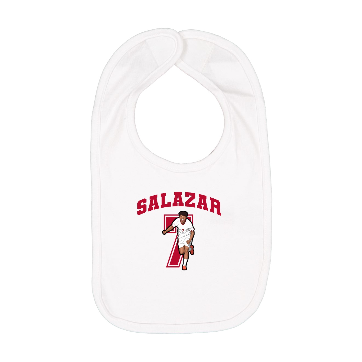 Infant Bib — Number in White