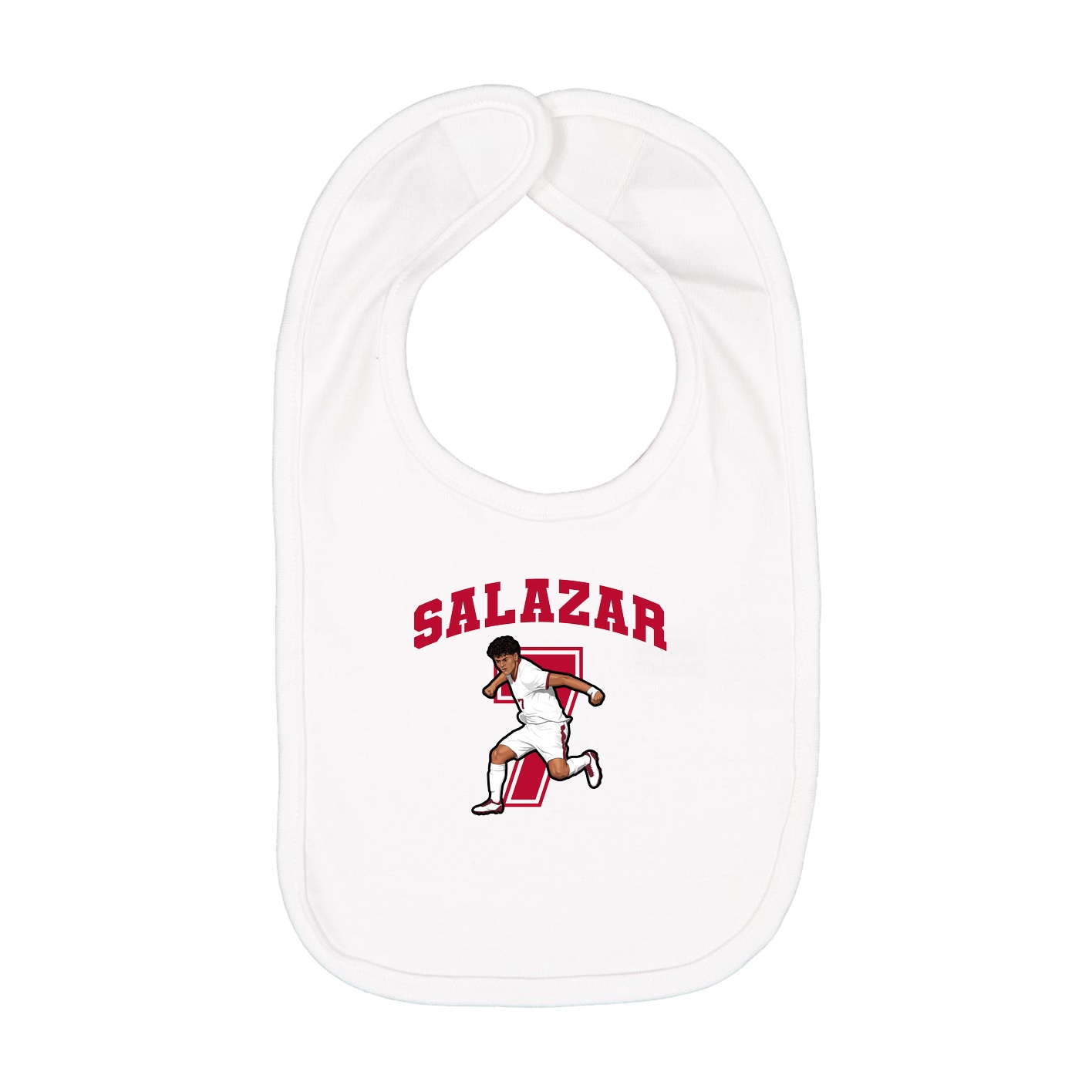 Infant Bib — Number in White